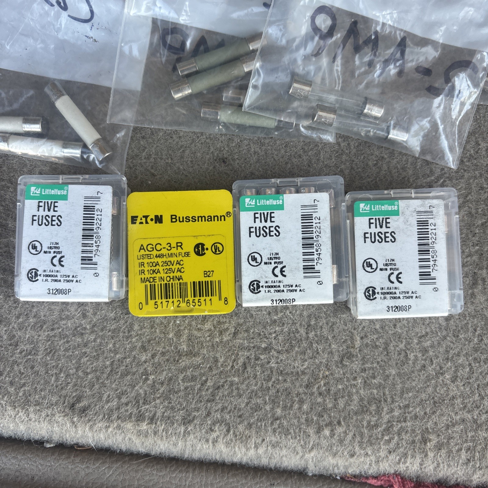 Various Fuses Multiple Brands and Sizes Lot of 45