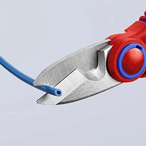 KNIPEX Tools 95 05 10 SBA Electricians’ Shears with Crimp Area for Ferrules,