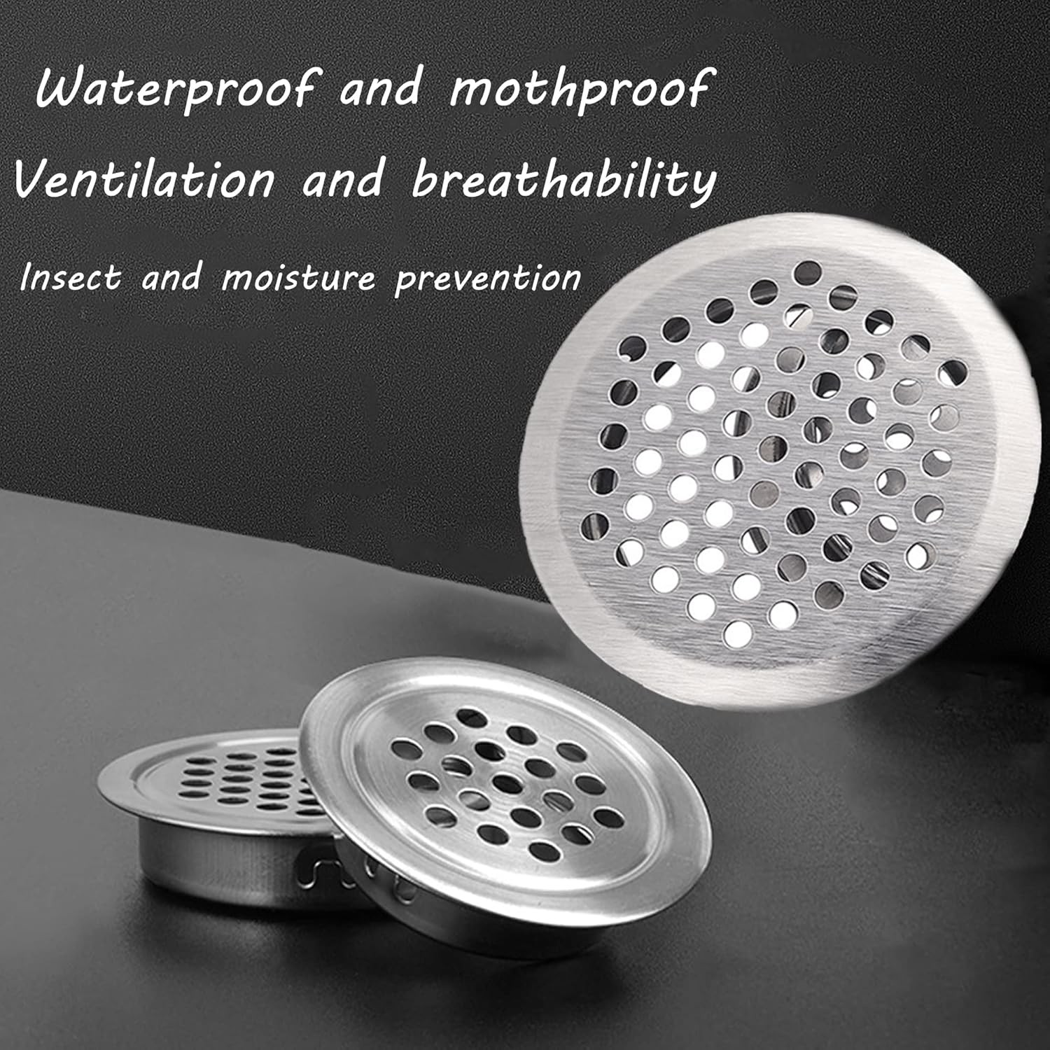 Stainless Steel Circular Soffit Vent 1 Inch Round Mesh Hole Louver Cover 20 Pack