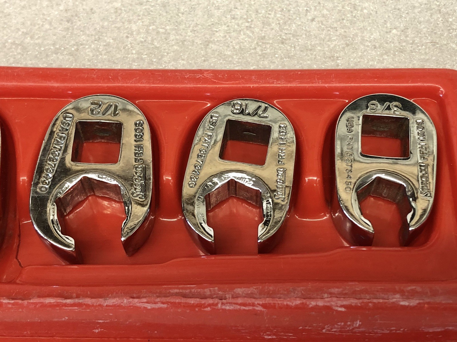7-pc Snap-on Tools 3/8″ Drive SAE Flare Nut Crowfoot Wrench Set (3/8-3/4″) GUC