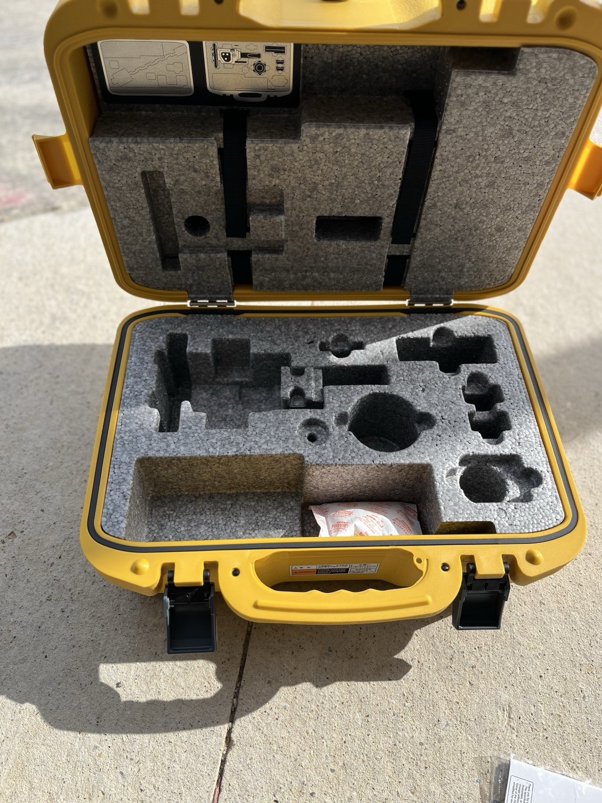 Hard Carrying Case with Foam Insert for Total Station Equipment