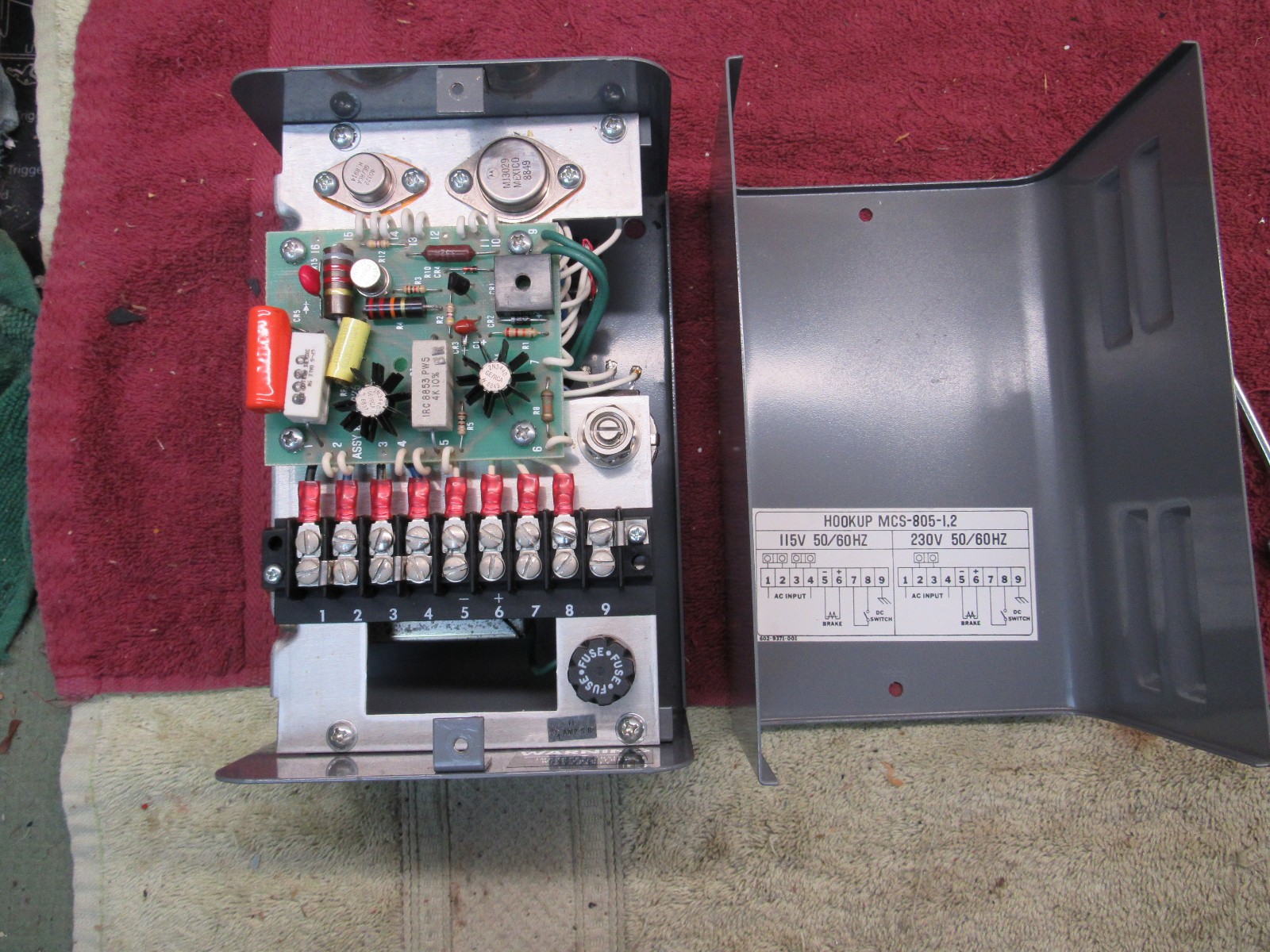 NSO WARNER ELECTRIC MCS-805-1,2 115-230V Controller Power Supply