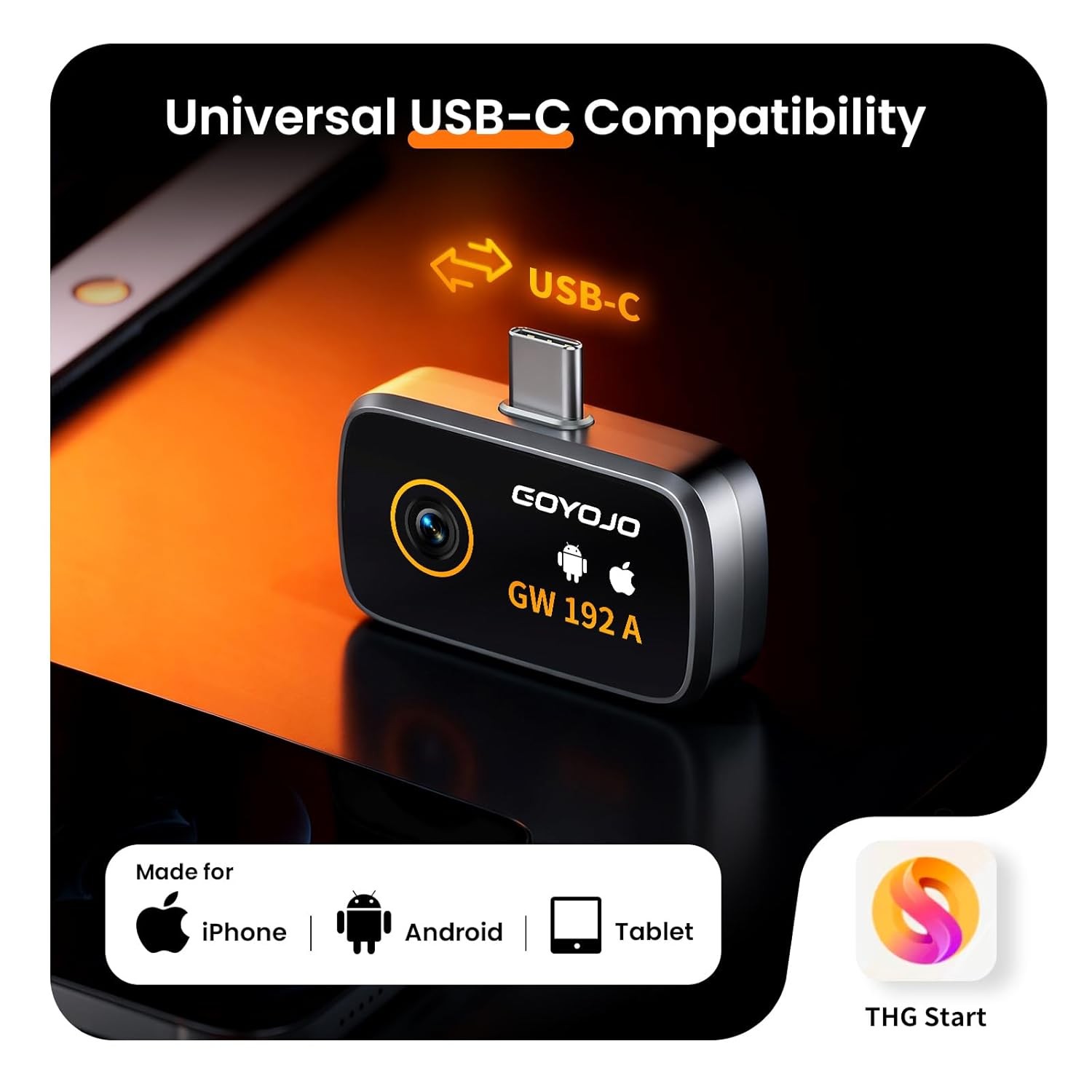 GOYOJO Thermal Image Camera IR Resolution 512×384 Infrared Camera for Android