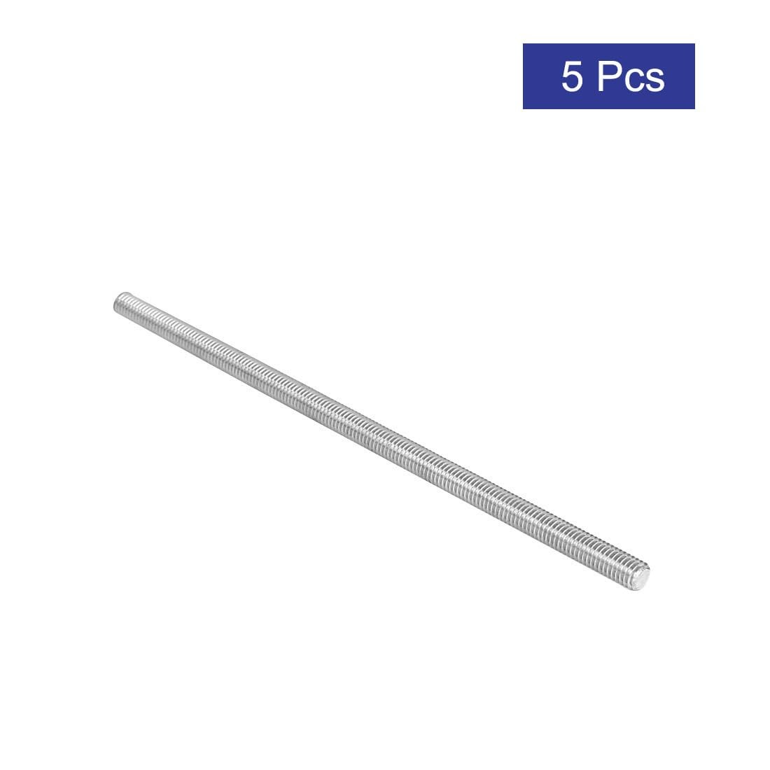 uxcell M6 x 170mm 304 Stainless Steel Fully Threaded Rod Bar Studs Fasteners 5 P