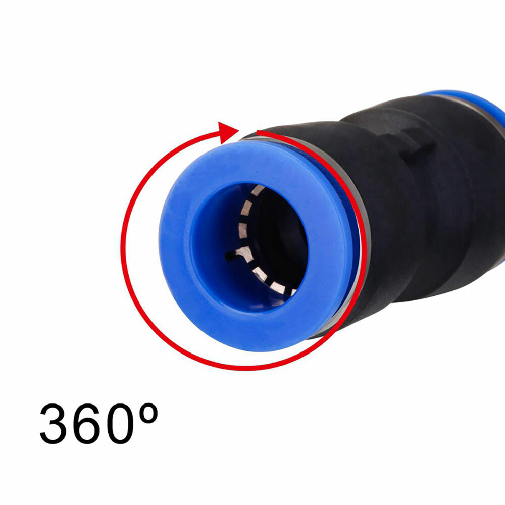 5/32”(4mm) OD Tube Pneumatic Straight Union Push Connector Air Fitting (10Pc)