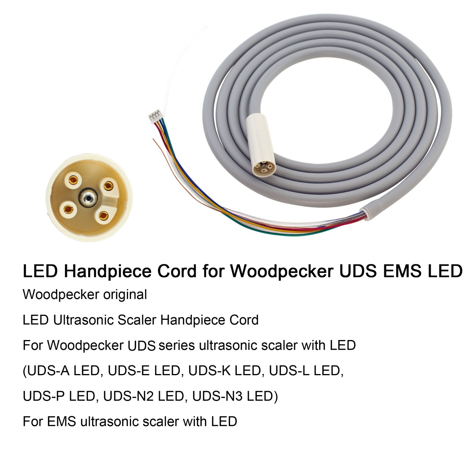 Dental Ultrasonic Scaler Slim Cord Cable Hose Satelec EMS Woodpecker UDS DTE LED