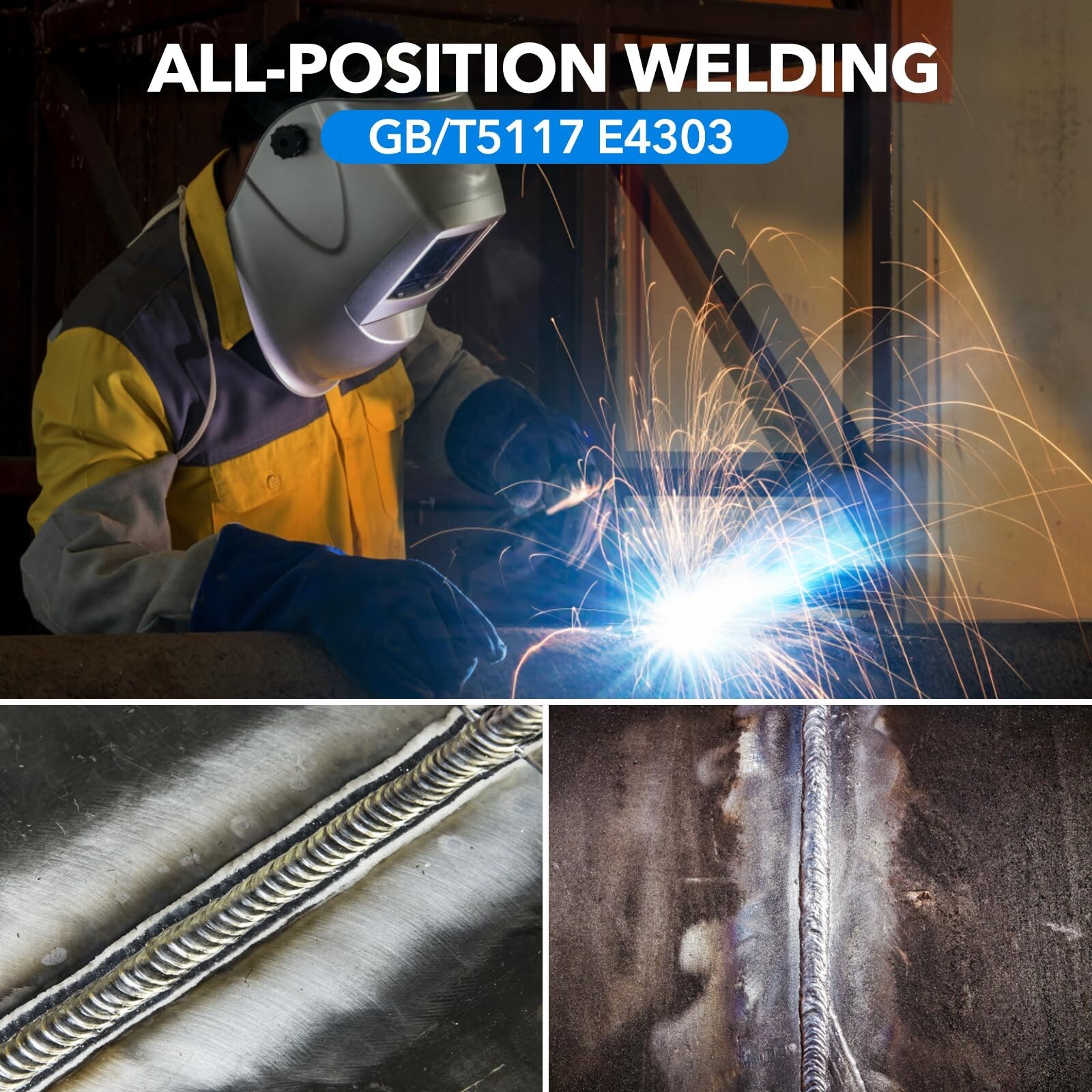3/32″ J422 Carbon Welding Rods, 4.5LB for Construction & Pressure Pipes