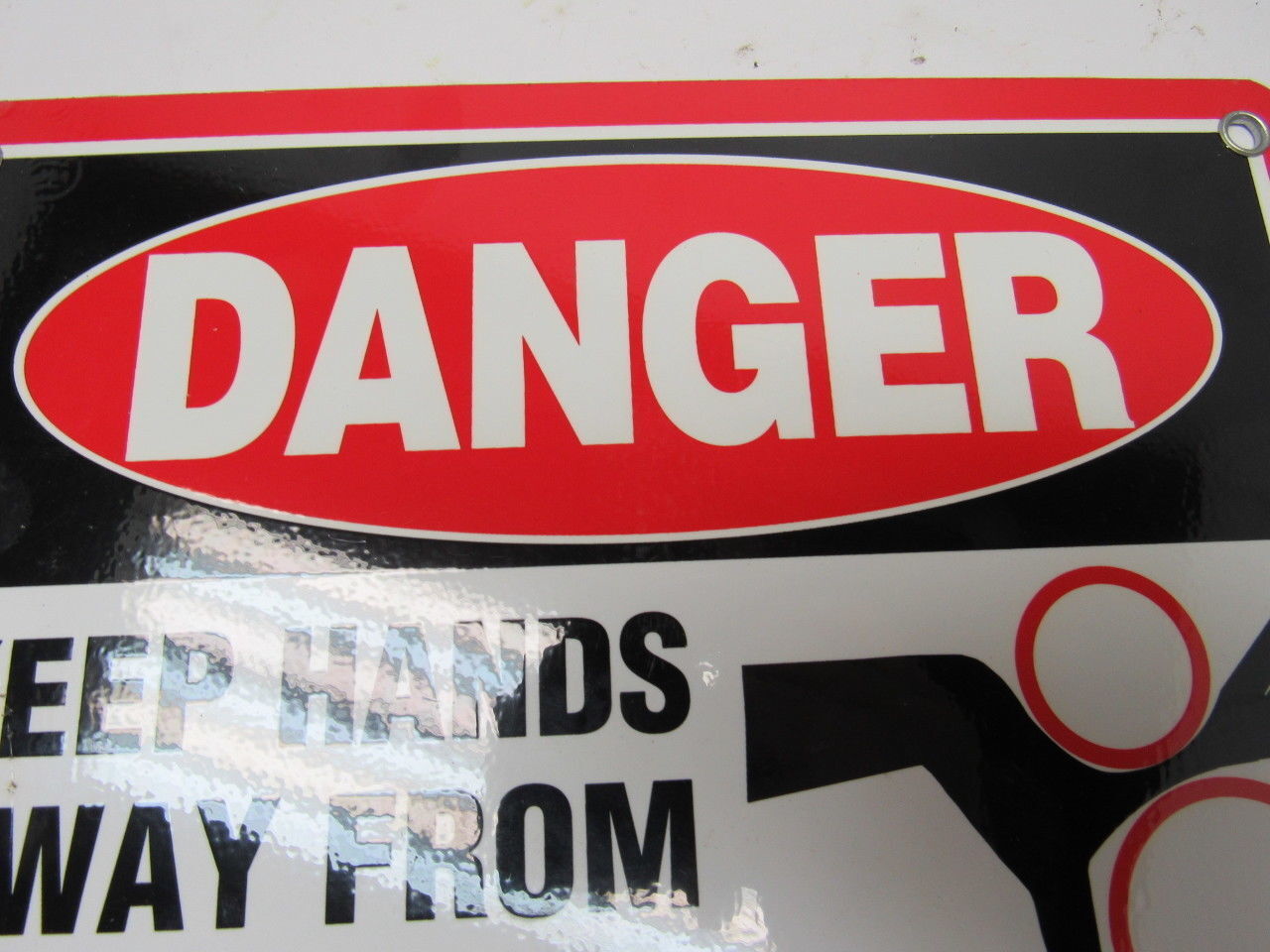Emed Co. «Danger Keep Hands Away From Rollers» Metal Safety Sign 10″ x 7″