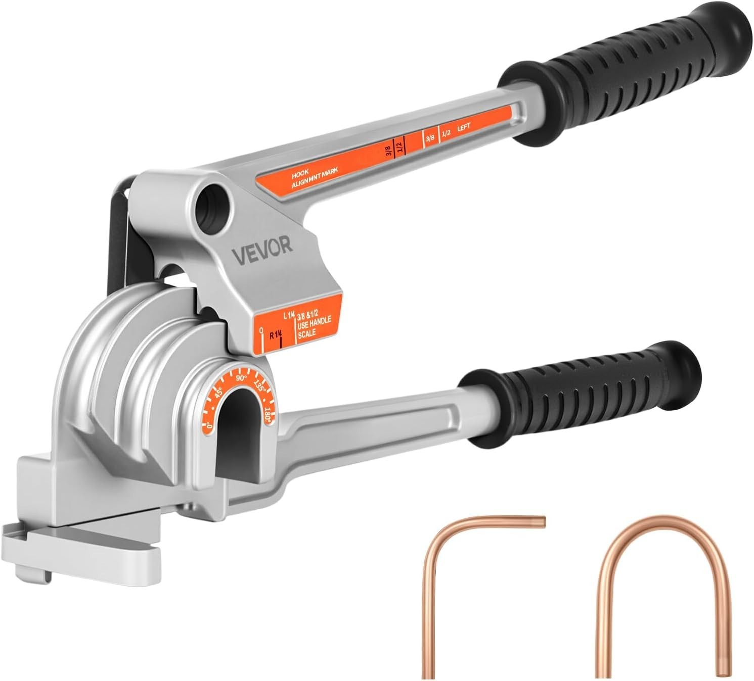 Lightweight 180° Hand-Powered Pipe Tube Bender – 1/4″, 3/8″, 1/2″ Compatibility