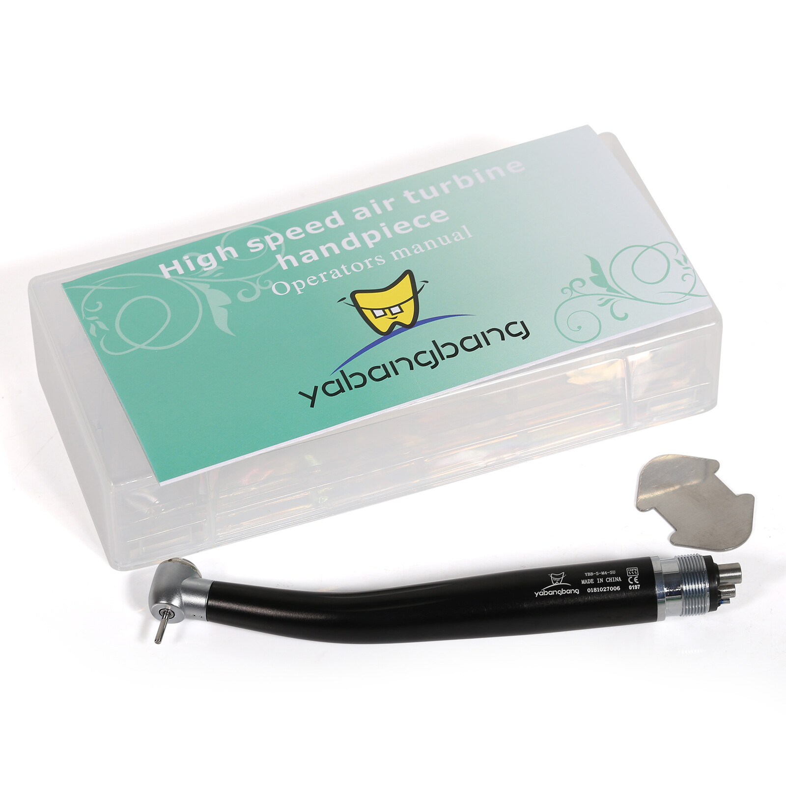 Dental High Speed Handpiece Push 4Holes Standard Head Turbine Black