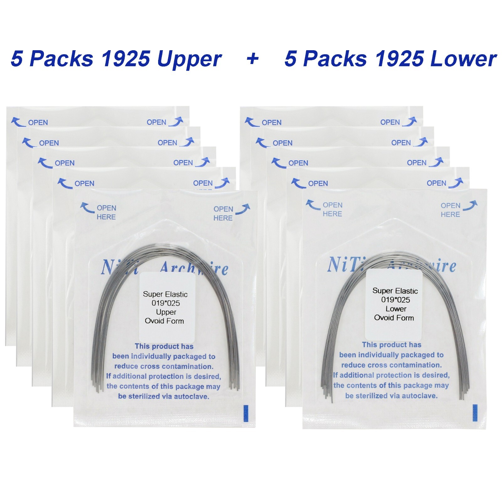 100pcs Dental Orthodontic Niti Arch Wire Super Elastic Ovoid Round Rectangular