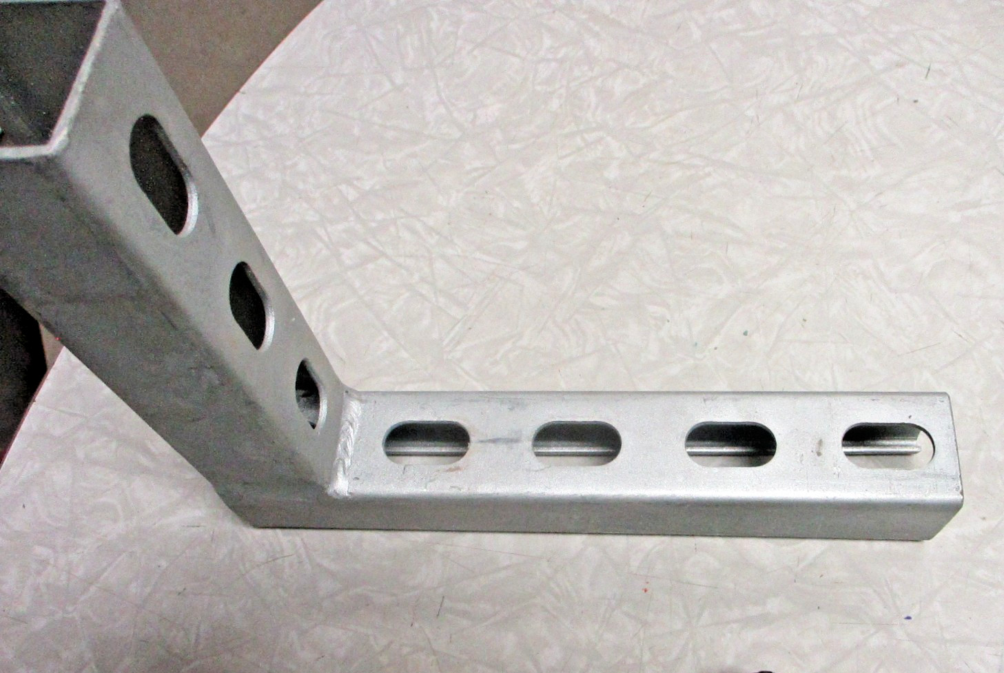 1-5/8″ Slotted Strut Channel 90-Degree Bend Bracket 8″ x 9-1/2″, Plated