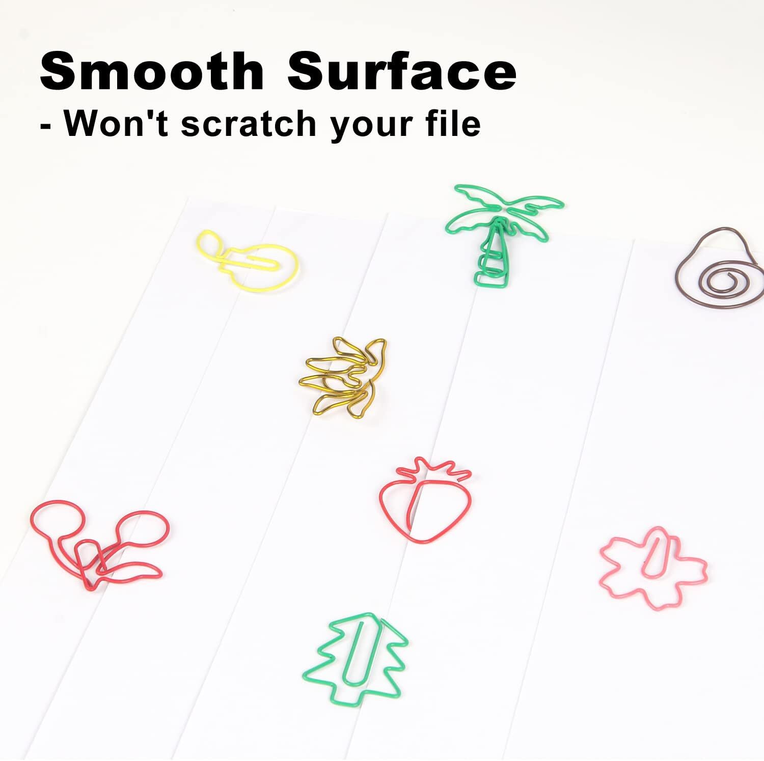 80Pcs 16 Plant Shape Paper Clips Fun Cute Bookmark Clips Metal Marking Clips New