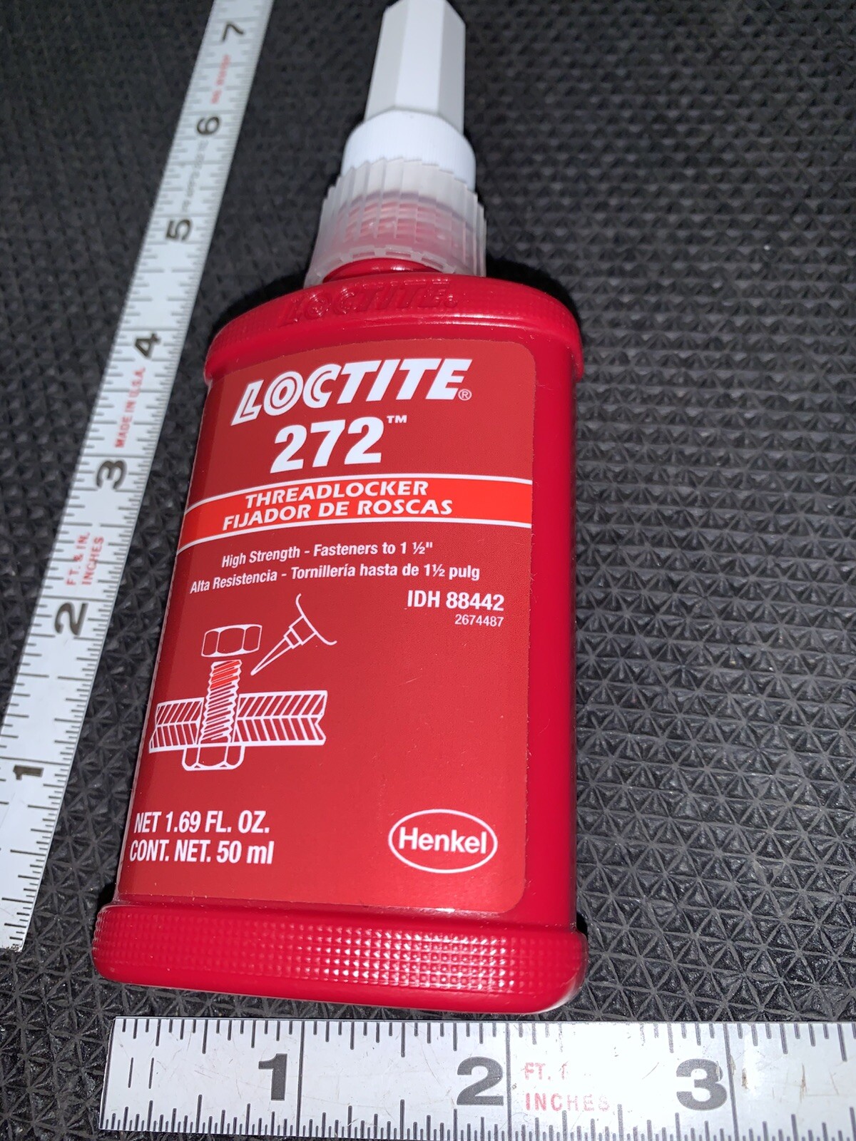 Loctite 272 Red High Strength thread locker 50 ml Exp bottle July2027 USA