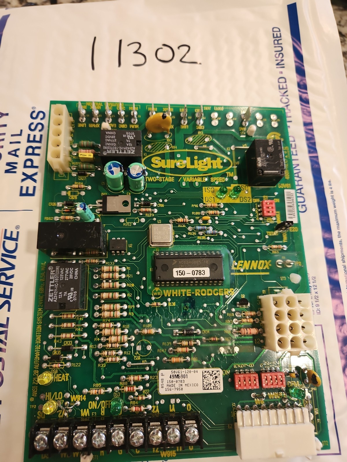 LENNOX 49M5901 50V61-120-04 Furnace Control Circuit Board SureLight