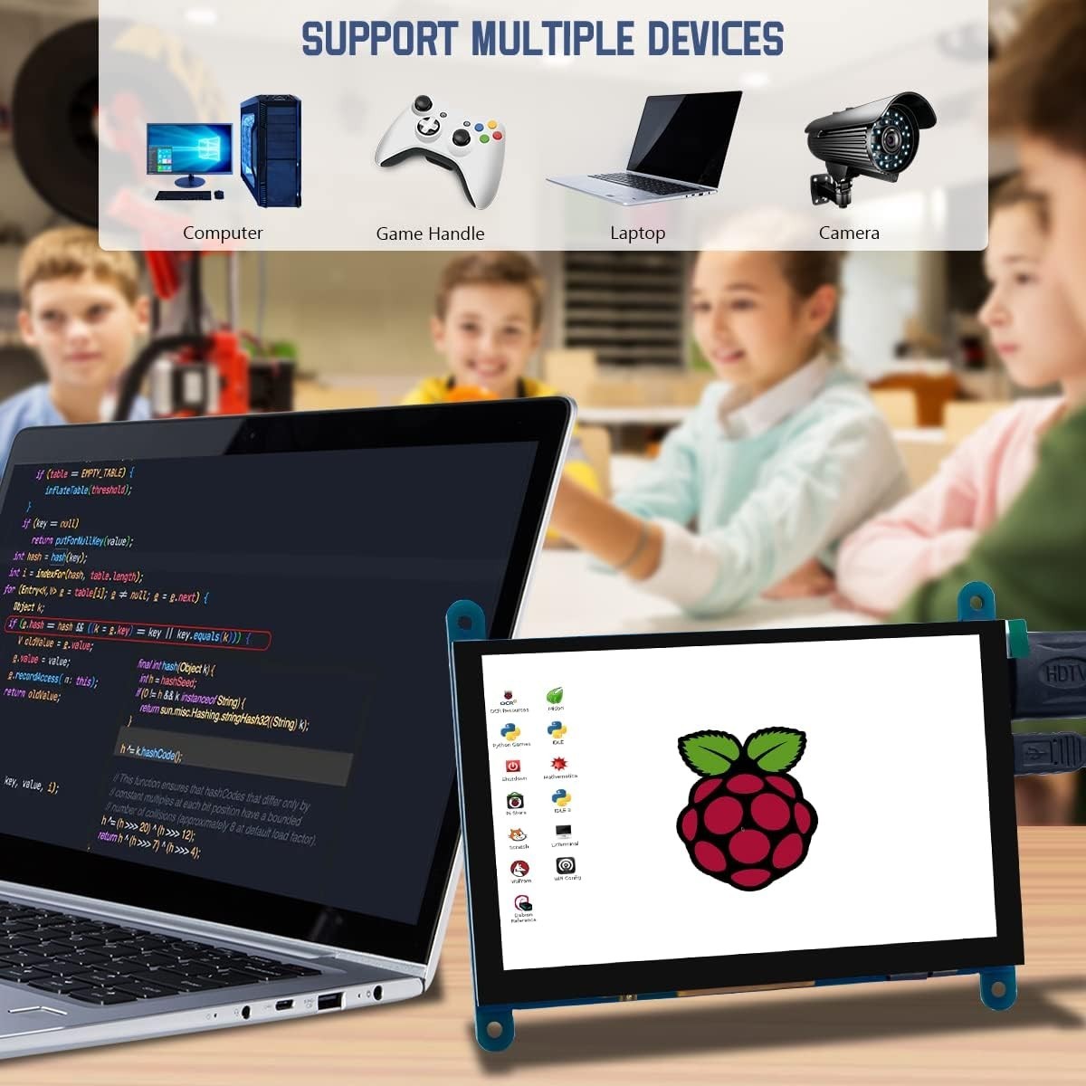 Capacitive Touch 5-Inch IPS Display – Perfect for Raspberry Pi & Gaming Consoles