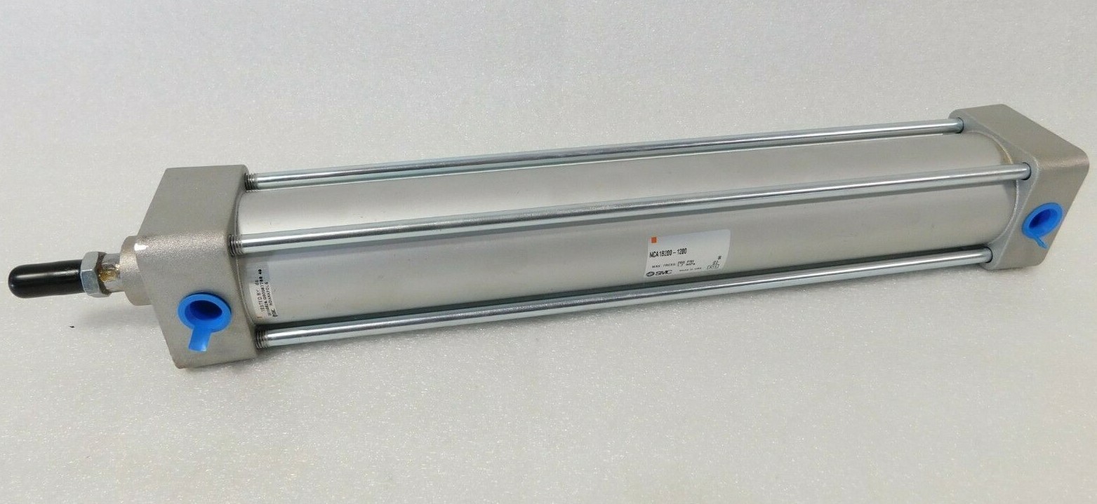SMC Pneumatic Tie Rod Cylinder 2″ Bore 12″ Stroke NCA1B200-1200 Air Cushion