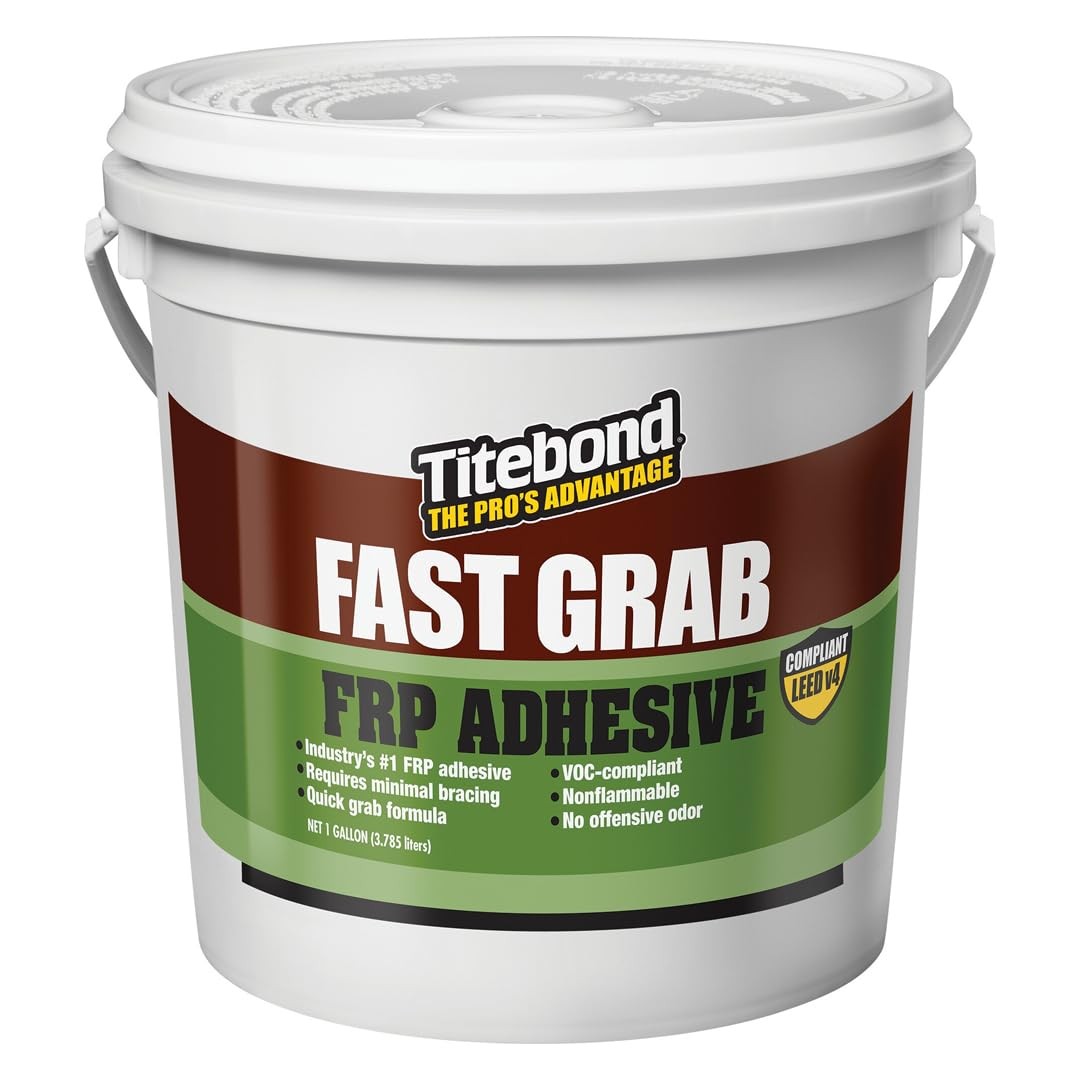 1 Gallon Light Beige VOC Compliant FRP Adhesive Quick Grab Nonflammable 50 Sq Ft
