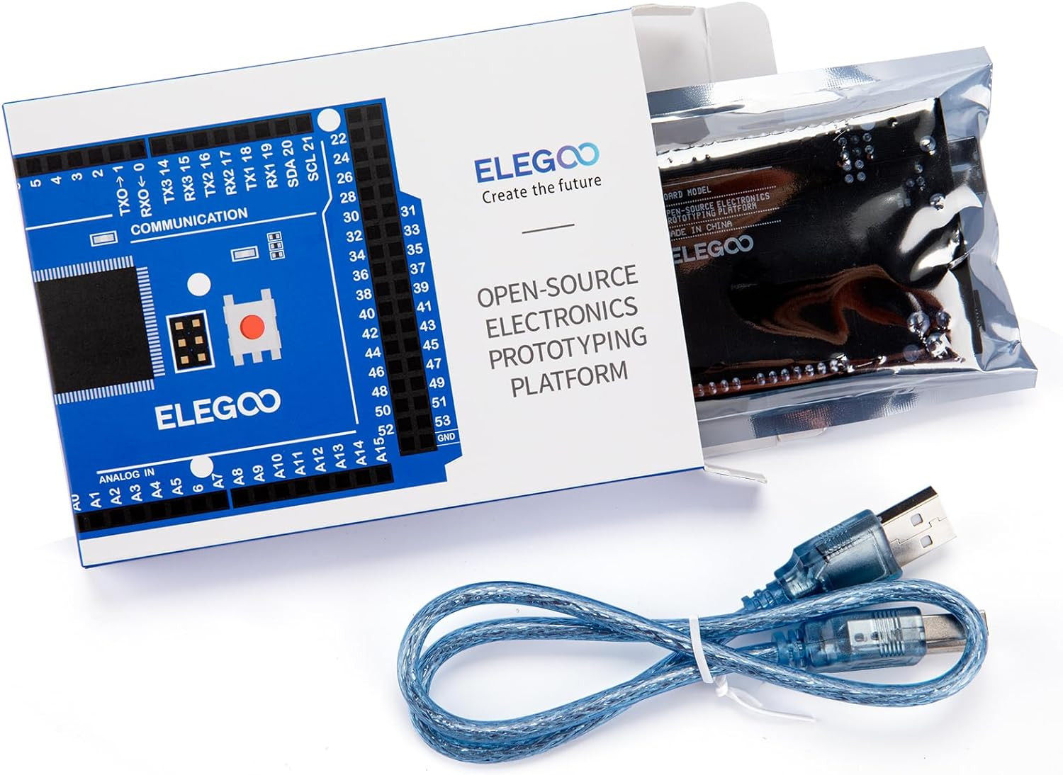 MEGA R3 Board Atmega 2560 + USB Cable Compatible with Arduino IDE Projects Rohs
