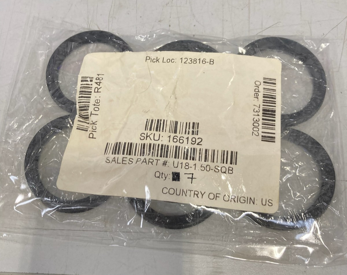 U18-1.50-SQB U-Cup Seal 1-1/2″ ID x 1-7/8″ OD x 3/16″ H 90A Urethane Hyd 7pc