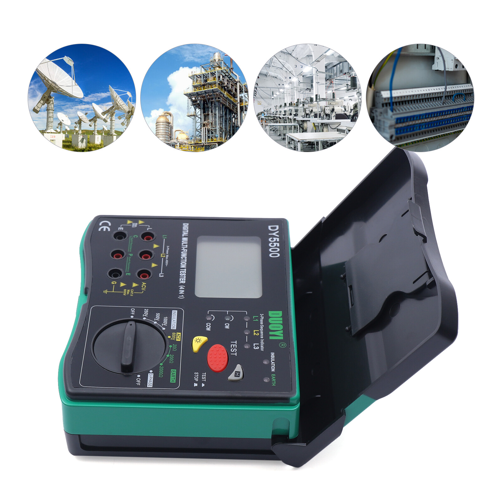 Digital Resistance Meter Ground Earth Insulation Tester 0.01 to 2000 ohm DY5500~