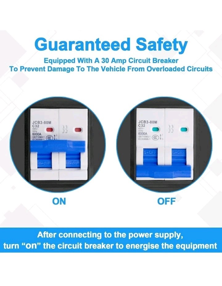 Manual EV Charging Switch for Dryer & EV, NEMA 14-30, 240V, 24A 5.76kW Max Po…