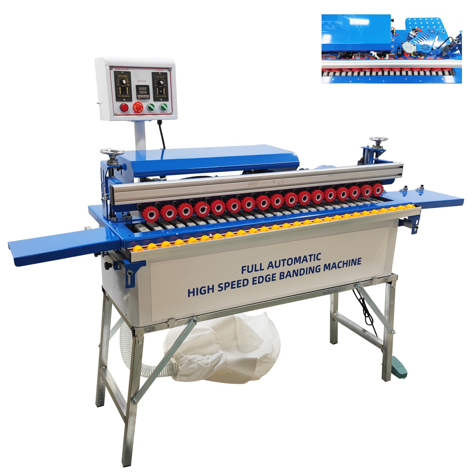 110V Straight and Curved Edge Banding Machine Edge Bander with Dust Cleaner 800W