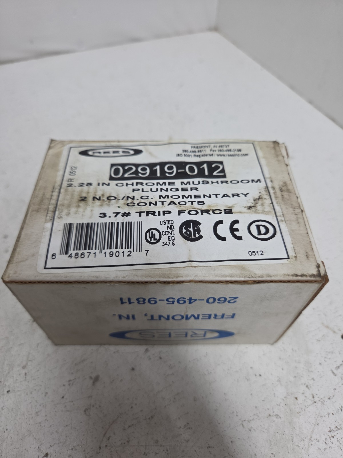 Rees Control Unit 02919-012, 2.25 inch Metal Mushroom Plunger **NOS**