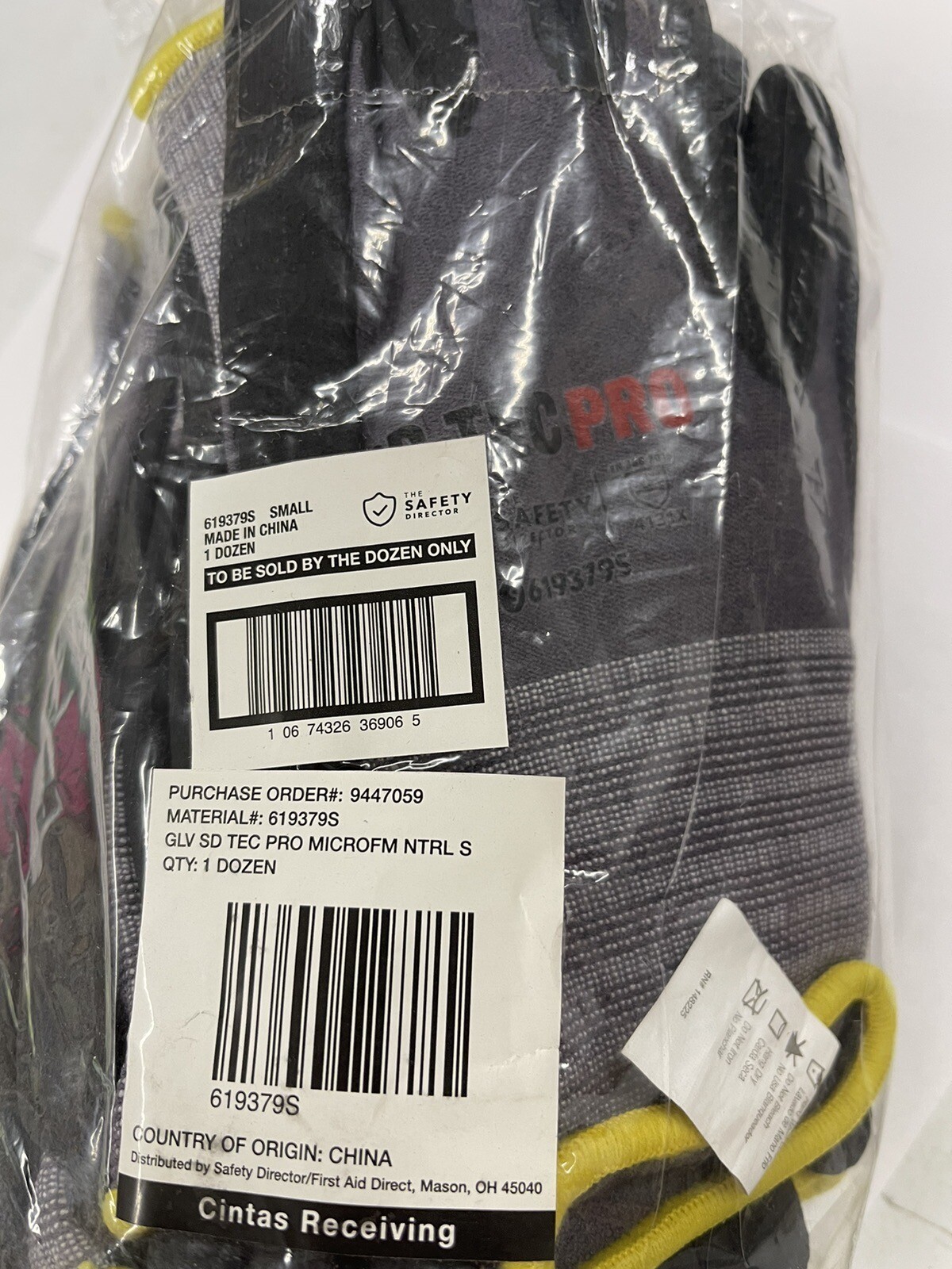 12 Pairs 15 Gauge Size Small Nylon Lycra Black Micro Foam Nitrile Coating Gloves