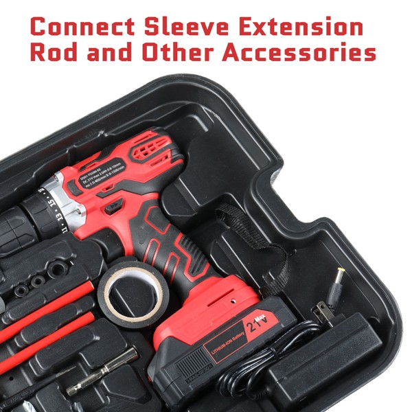 599 Tools Set w/ 21V Electric Drill – Ultimate Home Repair Kit in Case