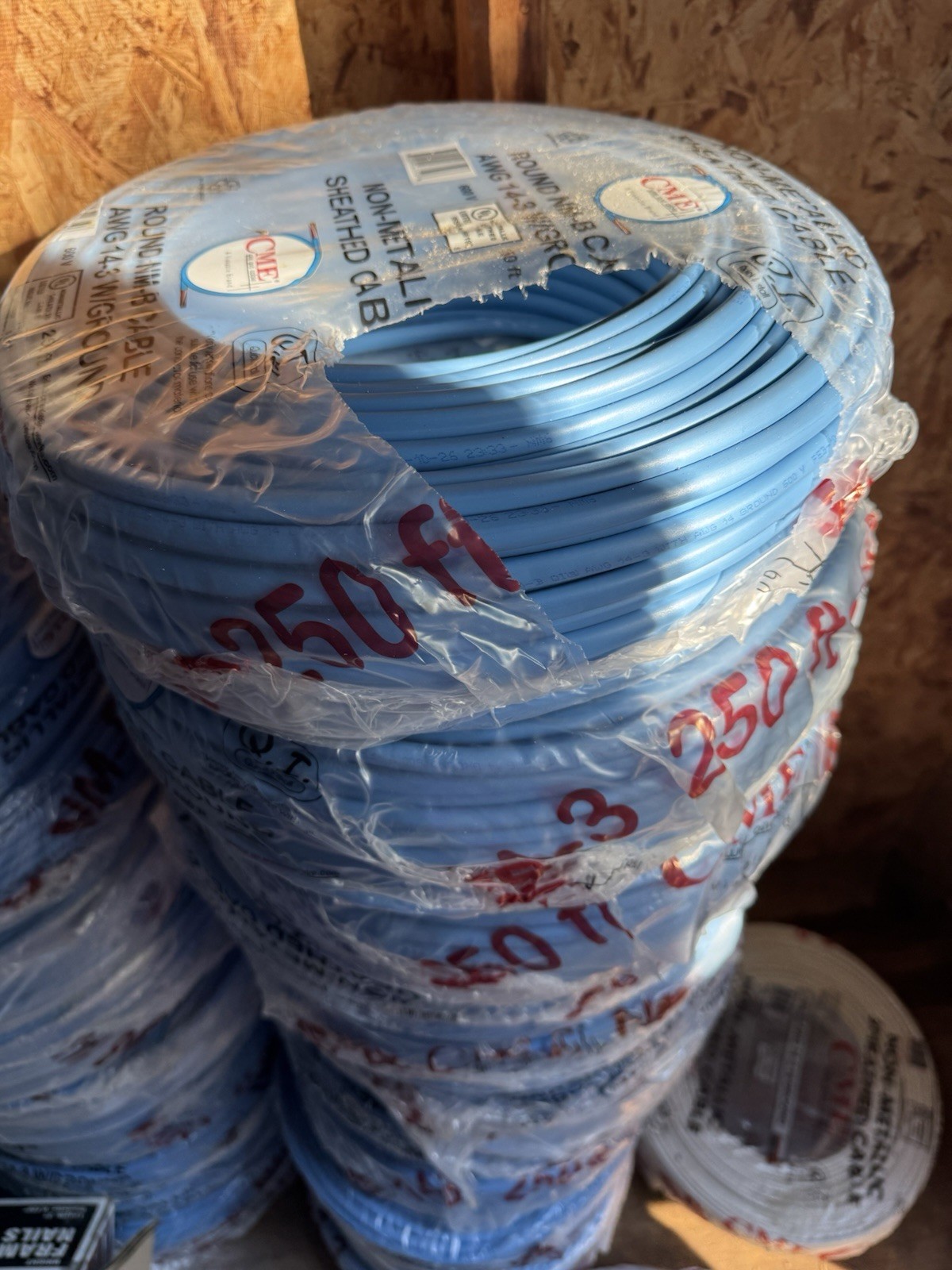 CME 14/3 NM-B 250 ft Solid Copper Building Wire W/Ground 600V Residential NEW
