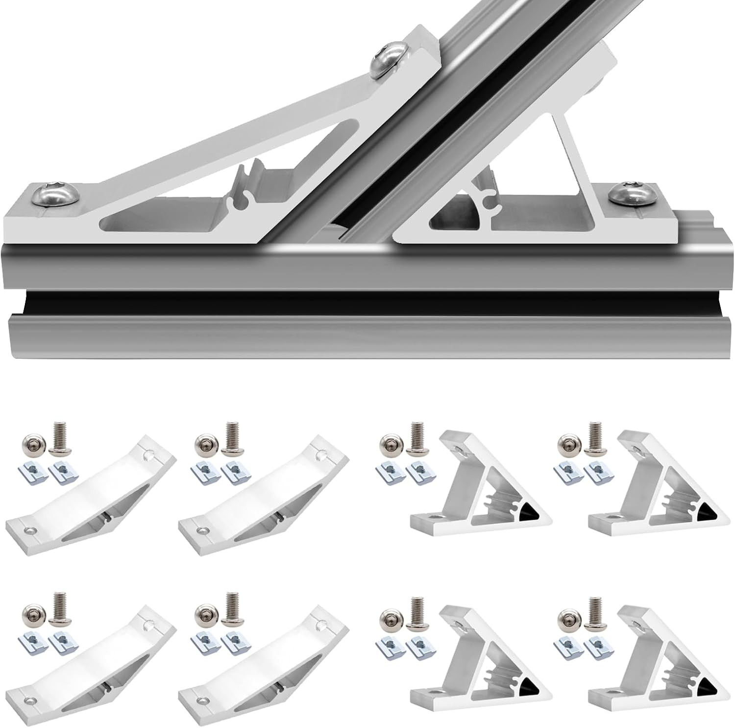 8Pcs 4040 45/135 Degree Corner Bracket Connector 4040 Extrusion Hardware T-Slot
