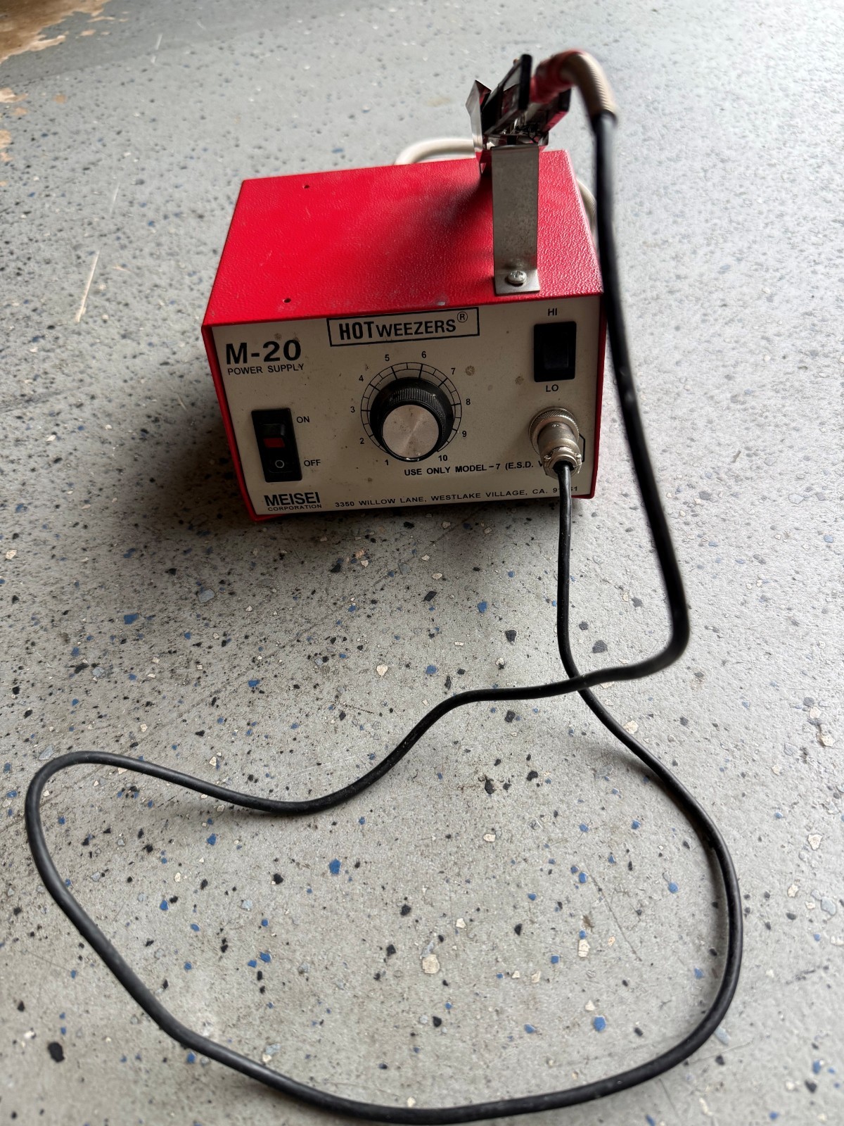 PRE-OWNED Meisei HOT Weezers Thermal Wire Stripper W/ M-20 Power Supply. Works!