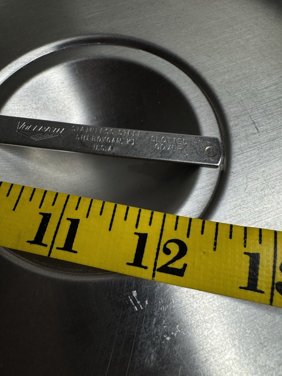 Vollrath 9.5” Stainless Steel Slotted Soup Inset Lid Cover USA Steam Table