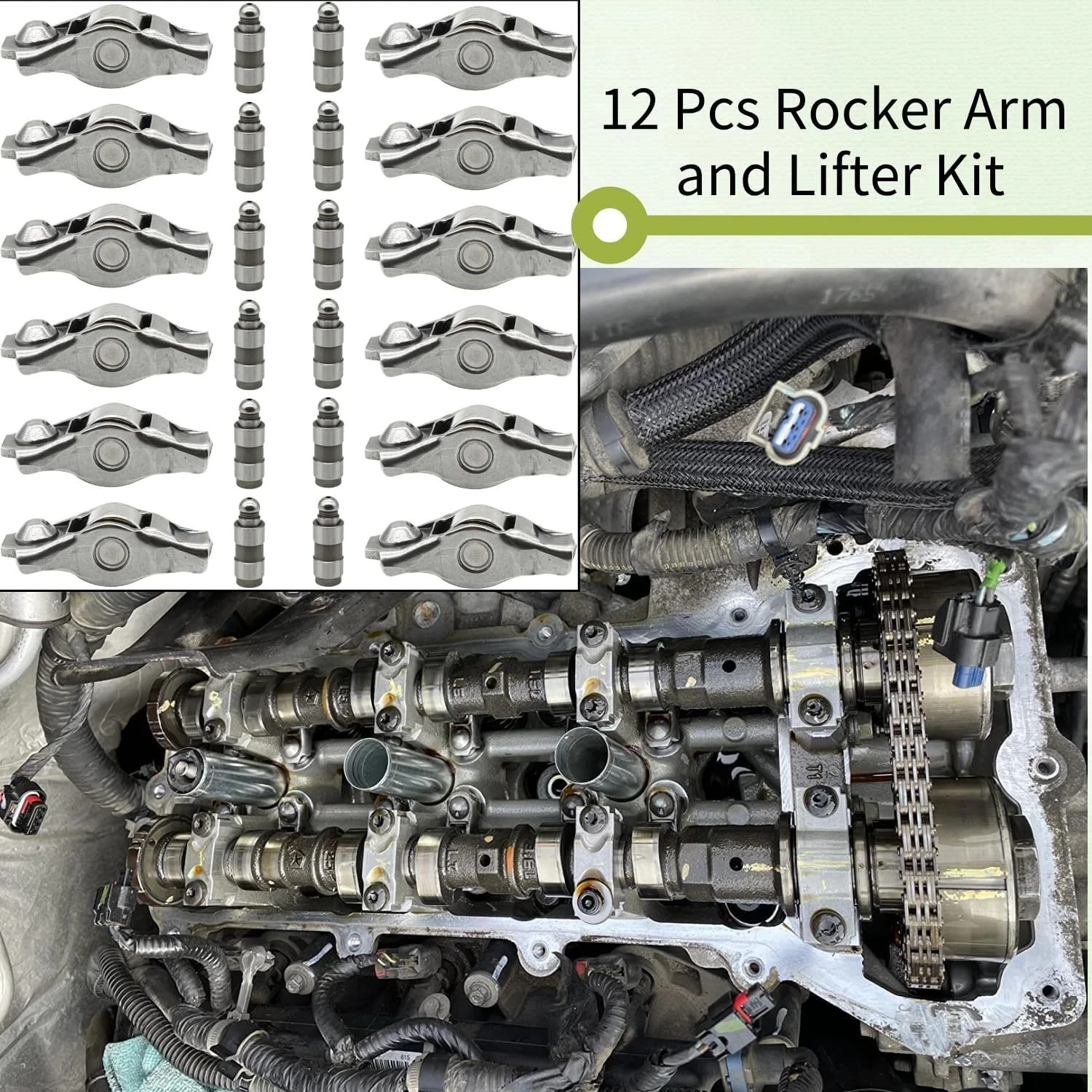 12 Pcs Rocker Arm Lifter Kit for Chrysler Dodge Jeep 3.6