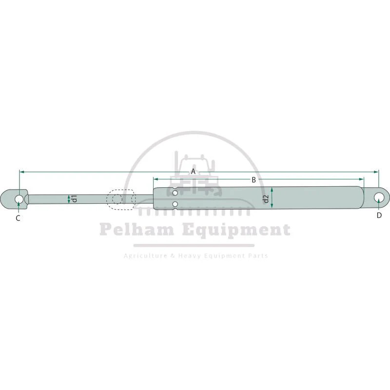 Stabilus Gas Strut 192856 100N 185mm Length 60mm Stroke