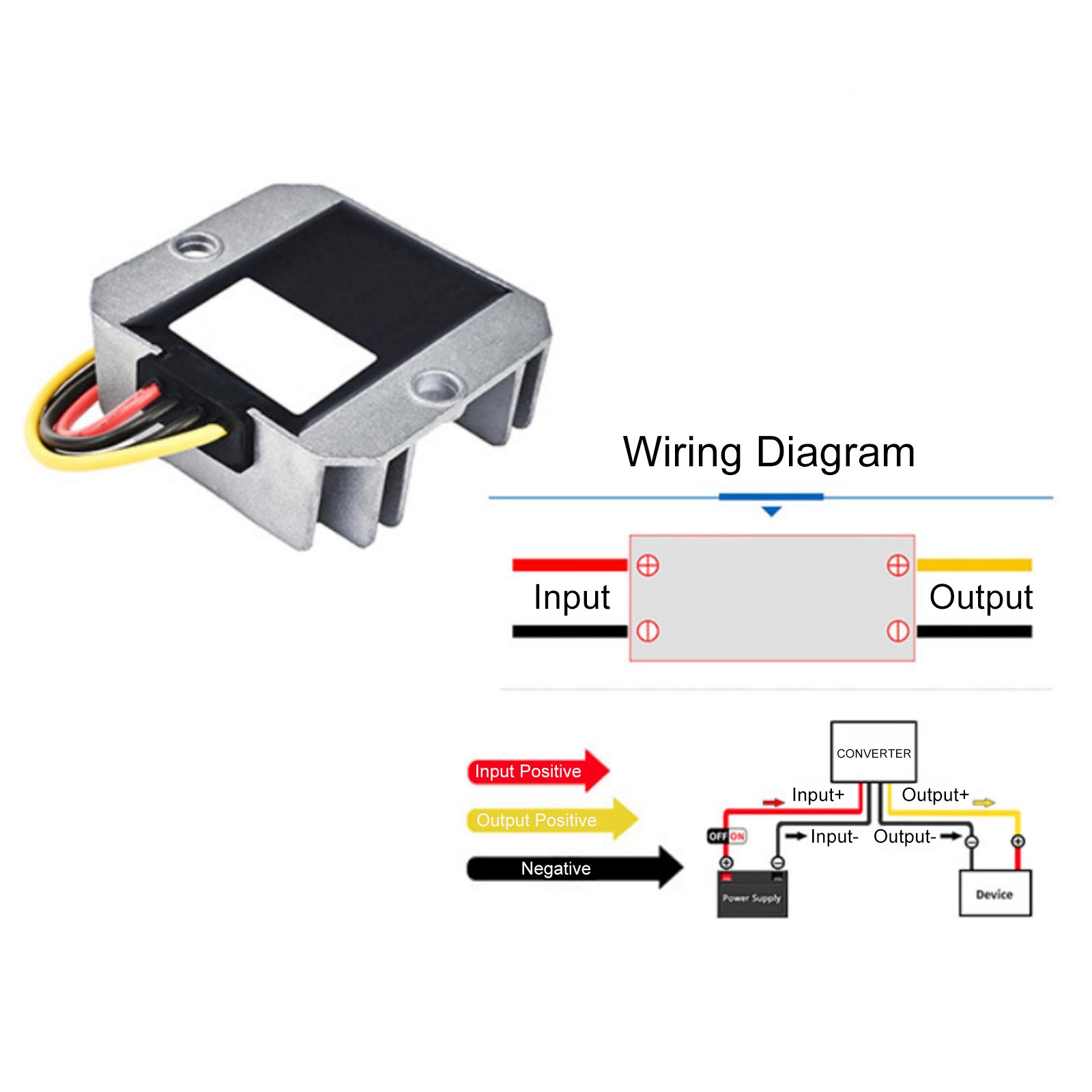 DC-DC 6V-12V 1-3A Step Up Power Supply Converter Regulator Waterproof