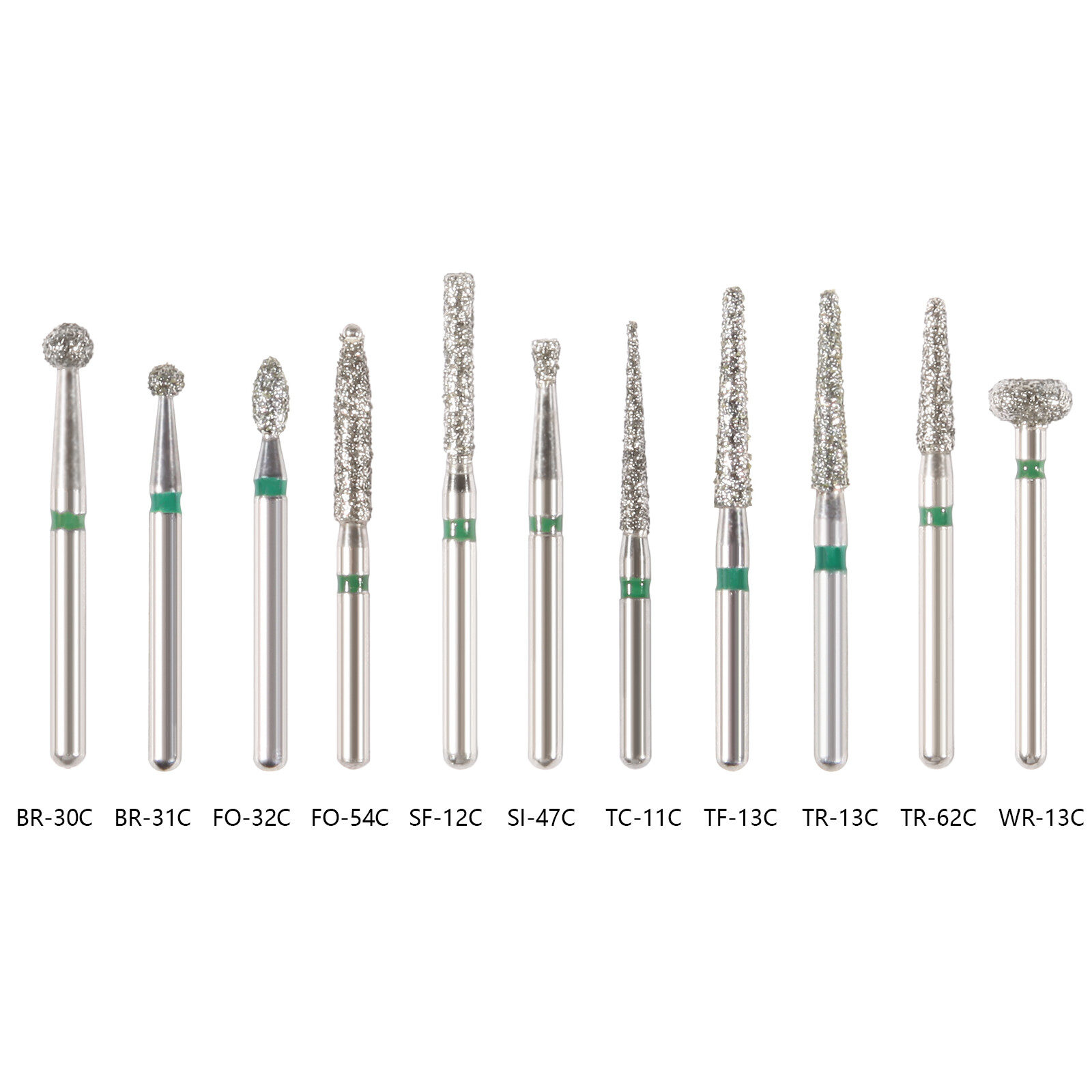 5Pc/pack Dental Fresas de diamante Bur Fit High Speed Handpiece Friction Grip DS