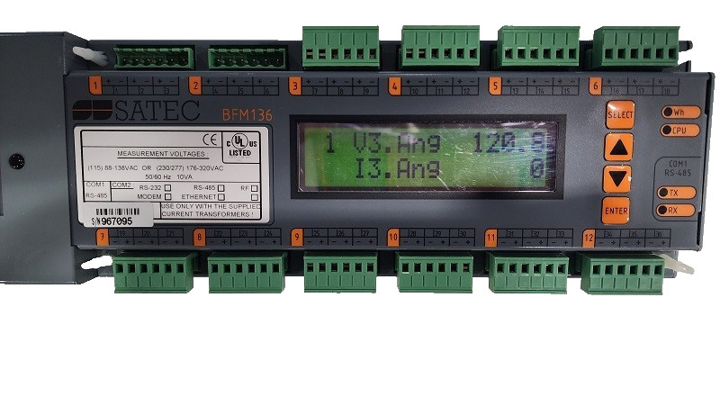 SATEC BFM136-60HZ / BFM13660HZ Branch Monitor Multi-channel Energy Meter