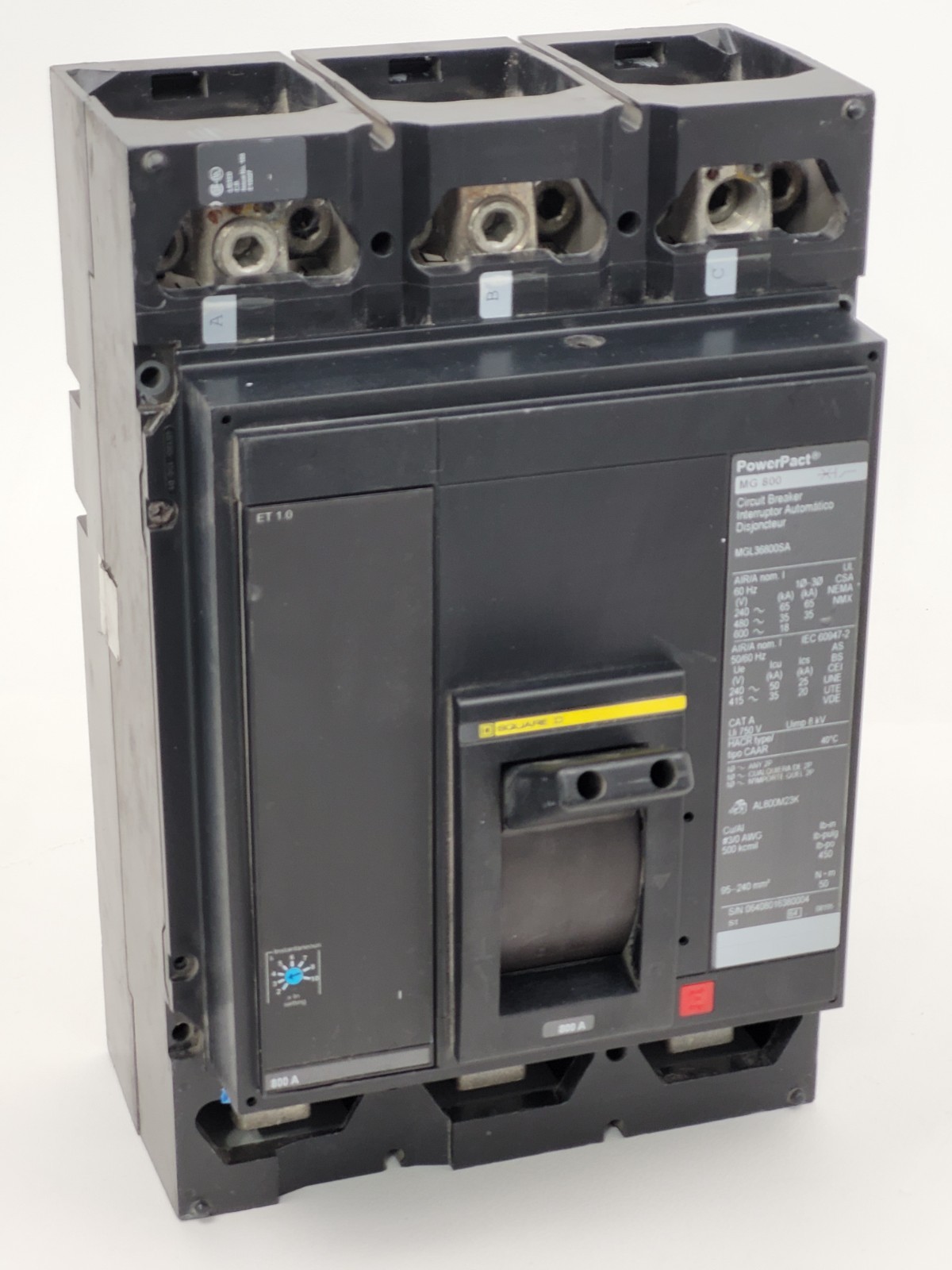 MGL36800SA Square D 800 Amp 120V Shunt Circuit Breaker – Next Day Option – Flaw