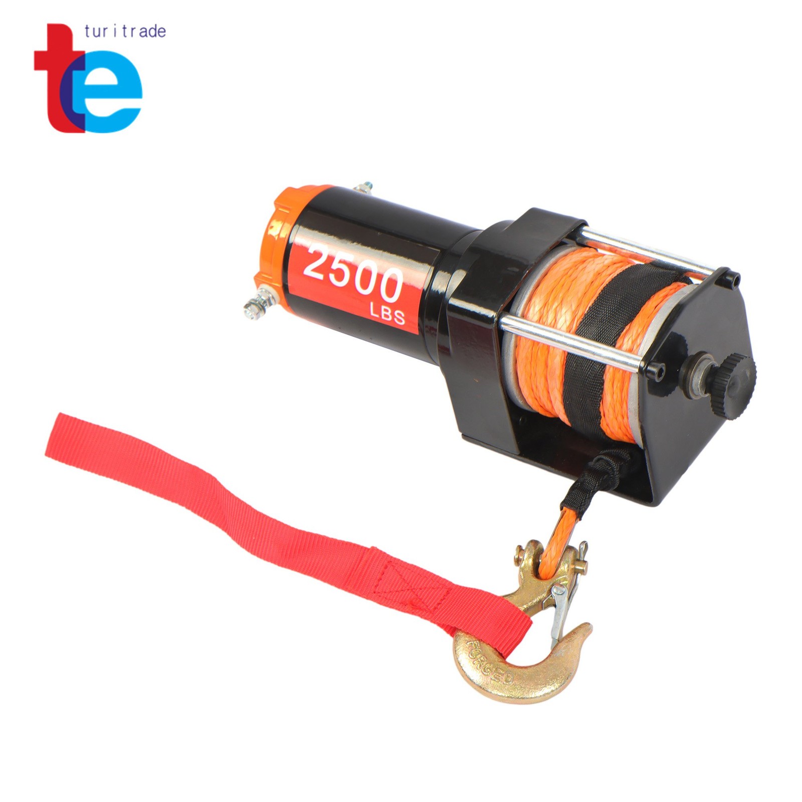2500 lbs ATV/UTV Winch 12VDC/1.3HP Synthetic Rope Winch with Wireless Remote