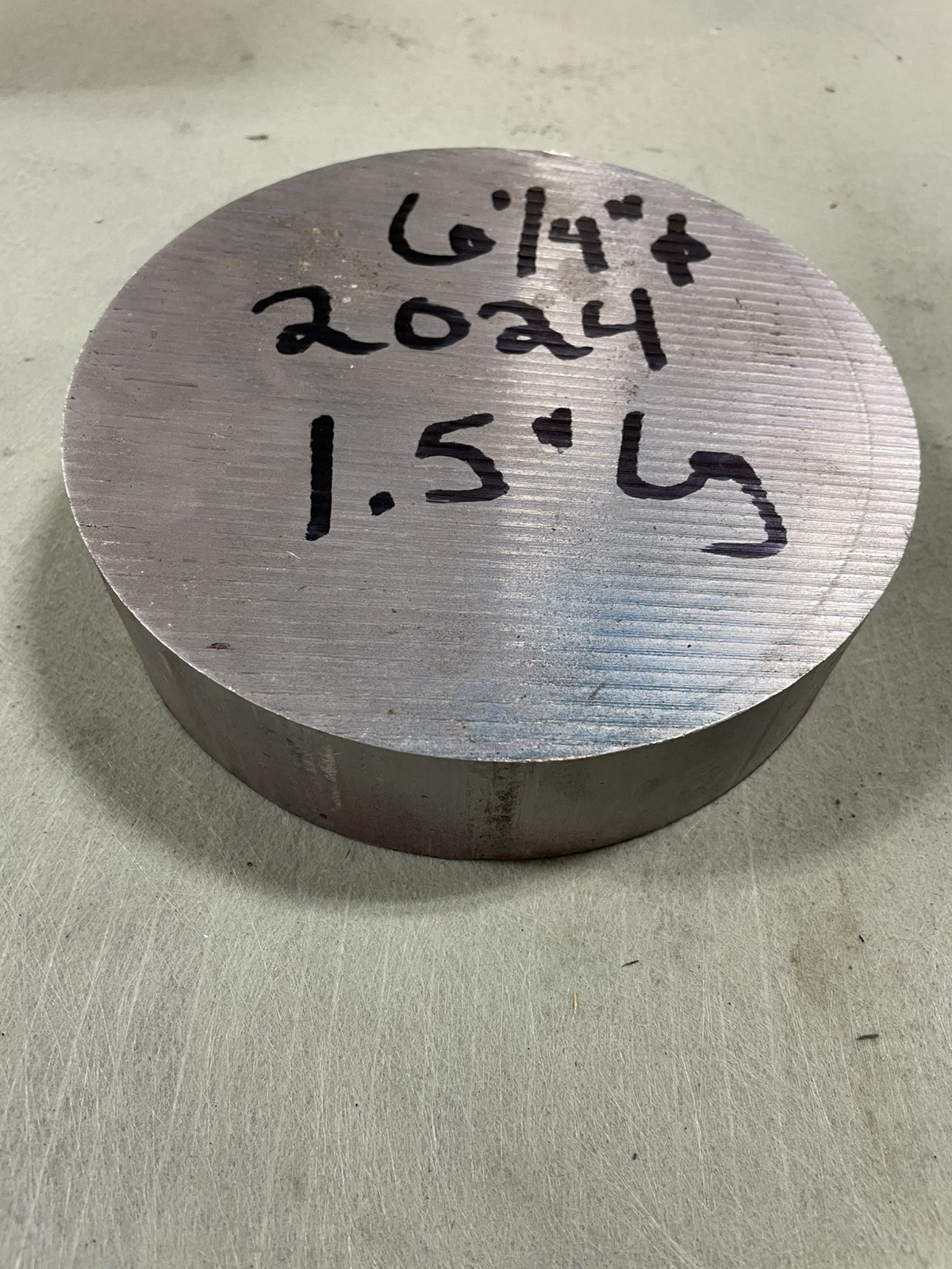 2024 T351 Aluminum Round Bar 6-1/4″ Diameter x 1.50″ Long – 6.250″ Dia Rod 1-1/2