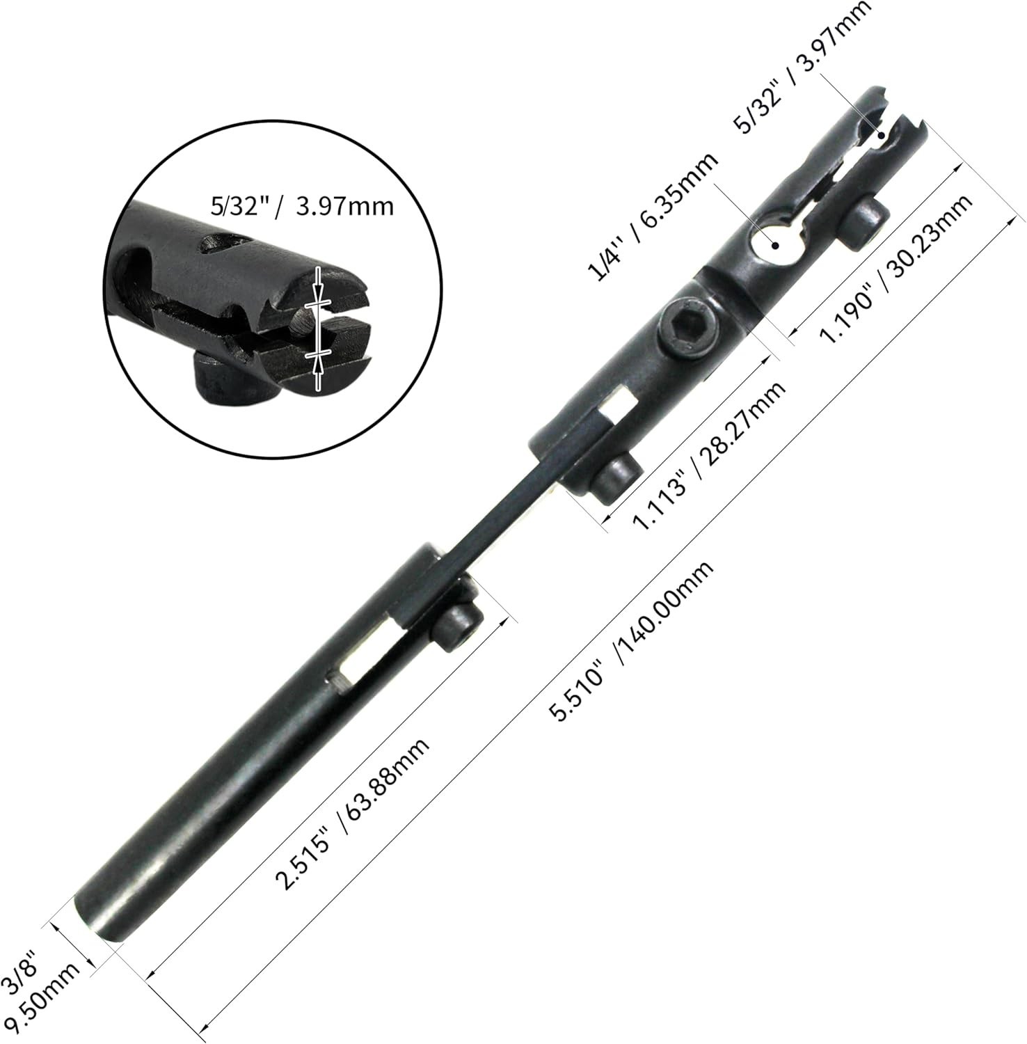 Precision Adjustable Arm Dial Indicator Holder with 3 Pivot Joints – Black Iron