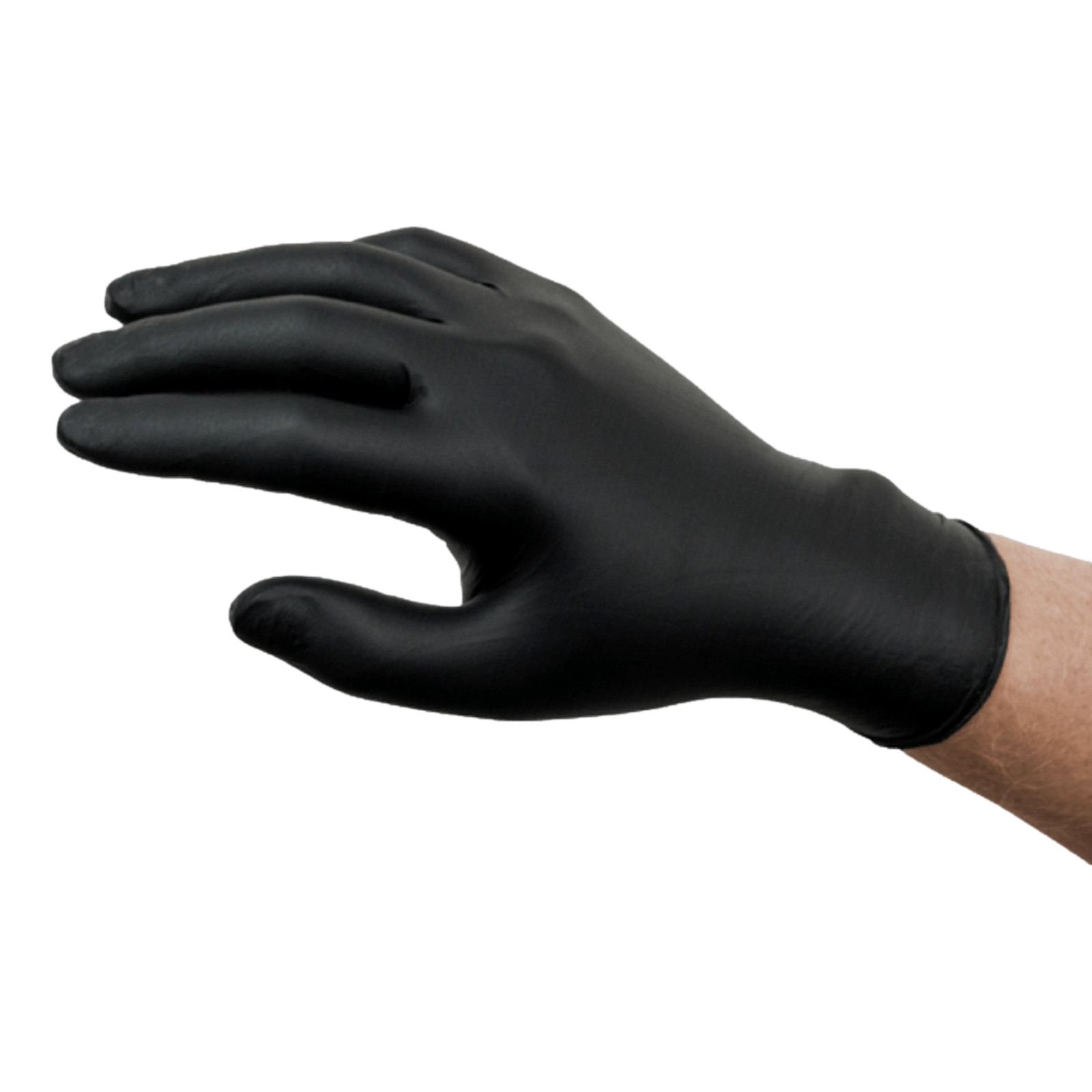 Cordova 4083BM Nitri-Cor Eclipse Nitrile Gloves, Black, Medium, Box of 100