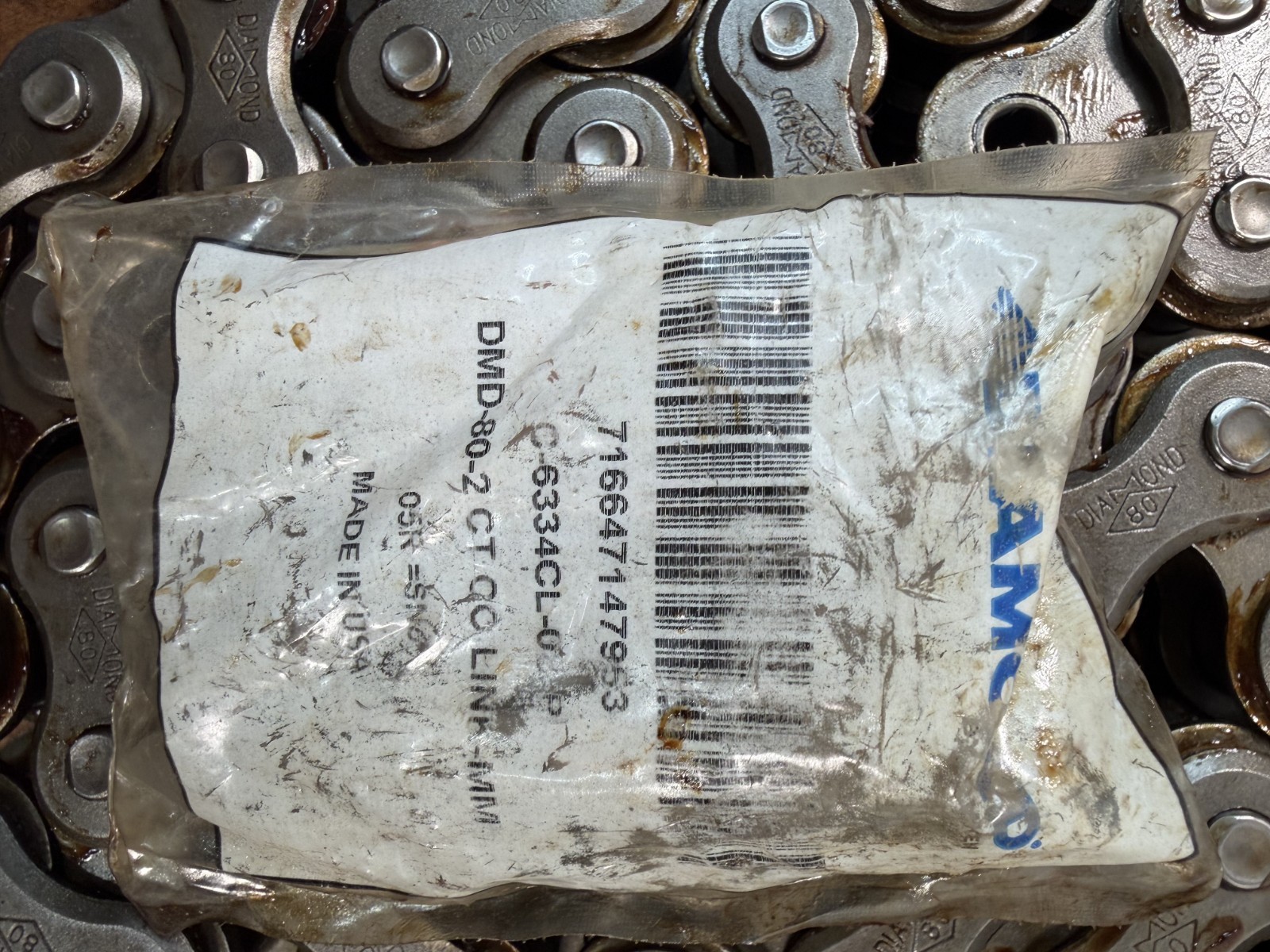 247844 Diamond DMD-80-2R-10FT Double Strand Roller Chain #80; 10′ L X-5334-010