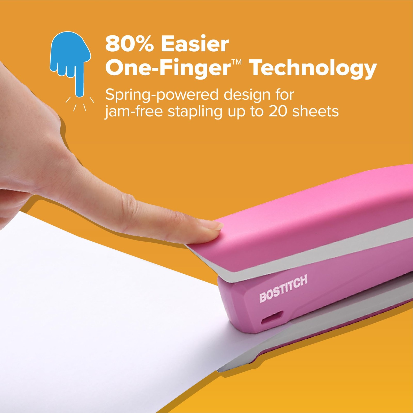 Bostitch Office Inpower Spring-Powered Desktop Stapler 20 Sheet Capacity One