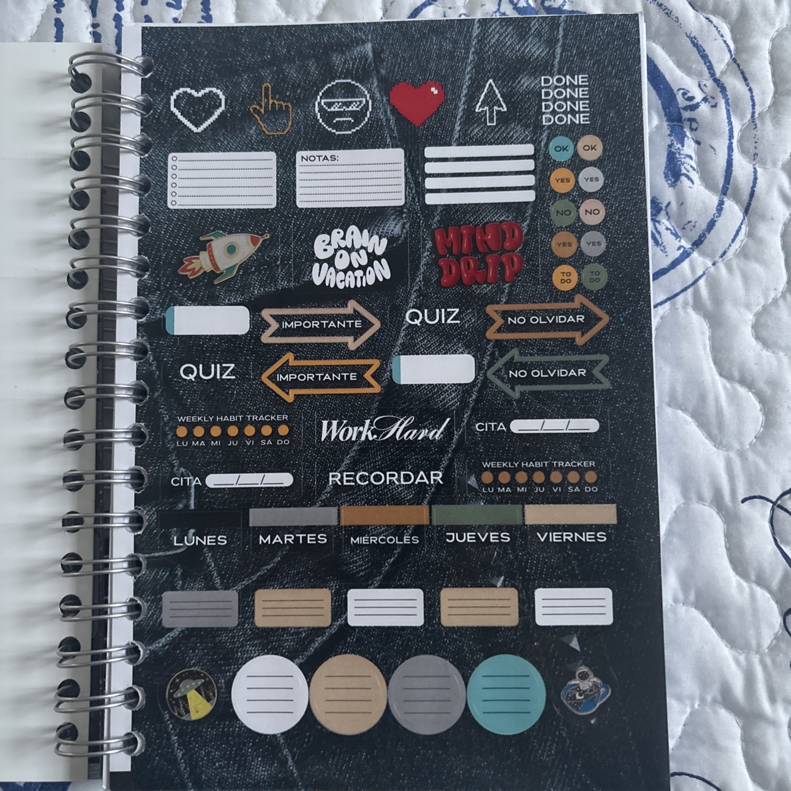 Norma Jean Book Spiral Notebook. New. Stickers and More Included See Pics.