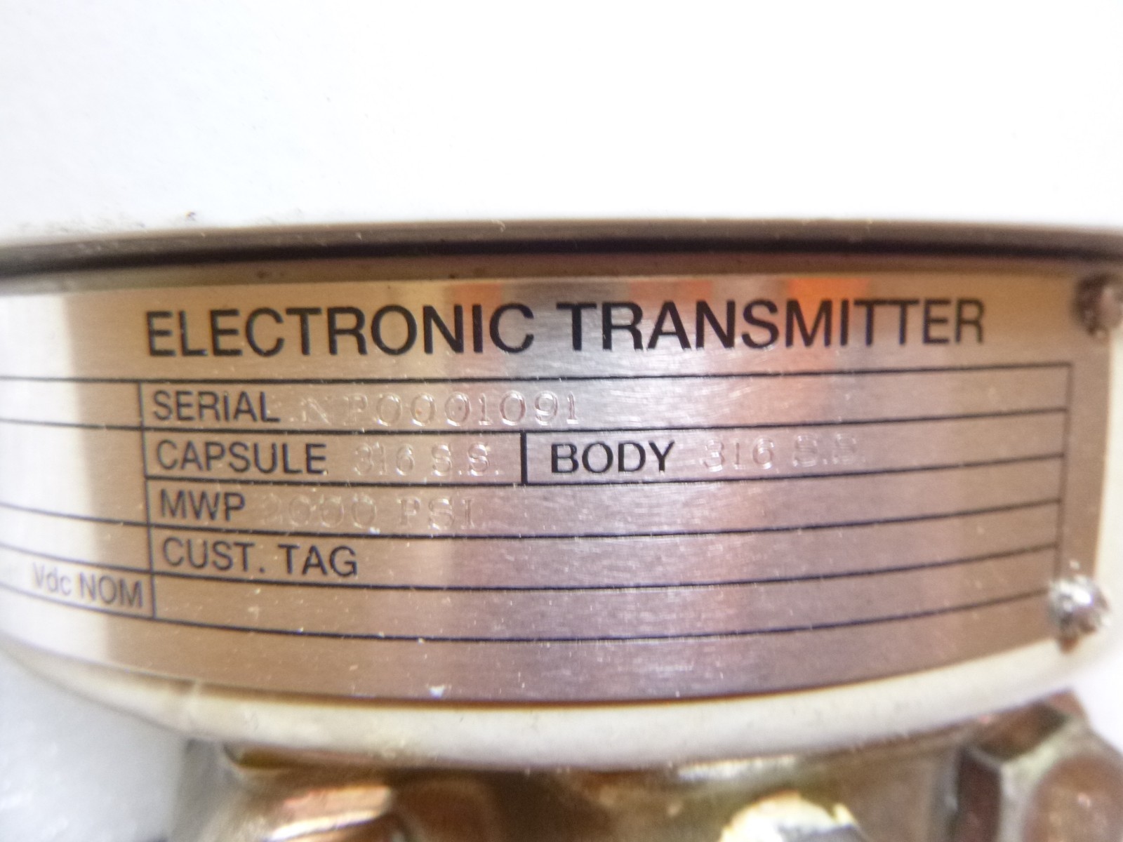 Weed Instrument N-E13DM-IIM2-FJ Pressure Transmitter, 24-42 VDC, 20-205 IN-H2O