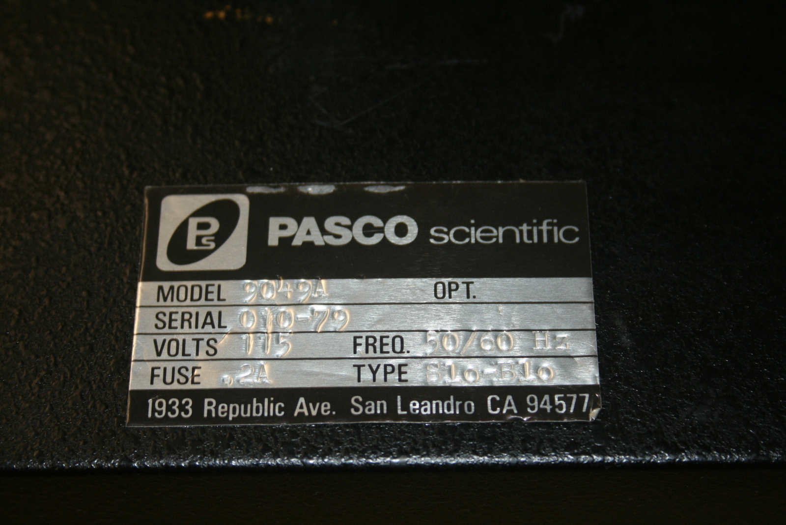 Pasco Sceintific 9049A Power supply 0-1000v