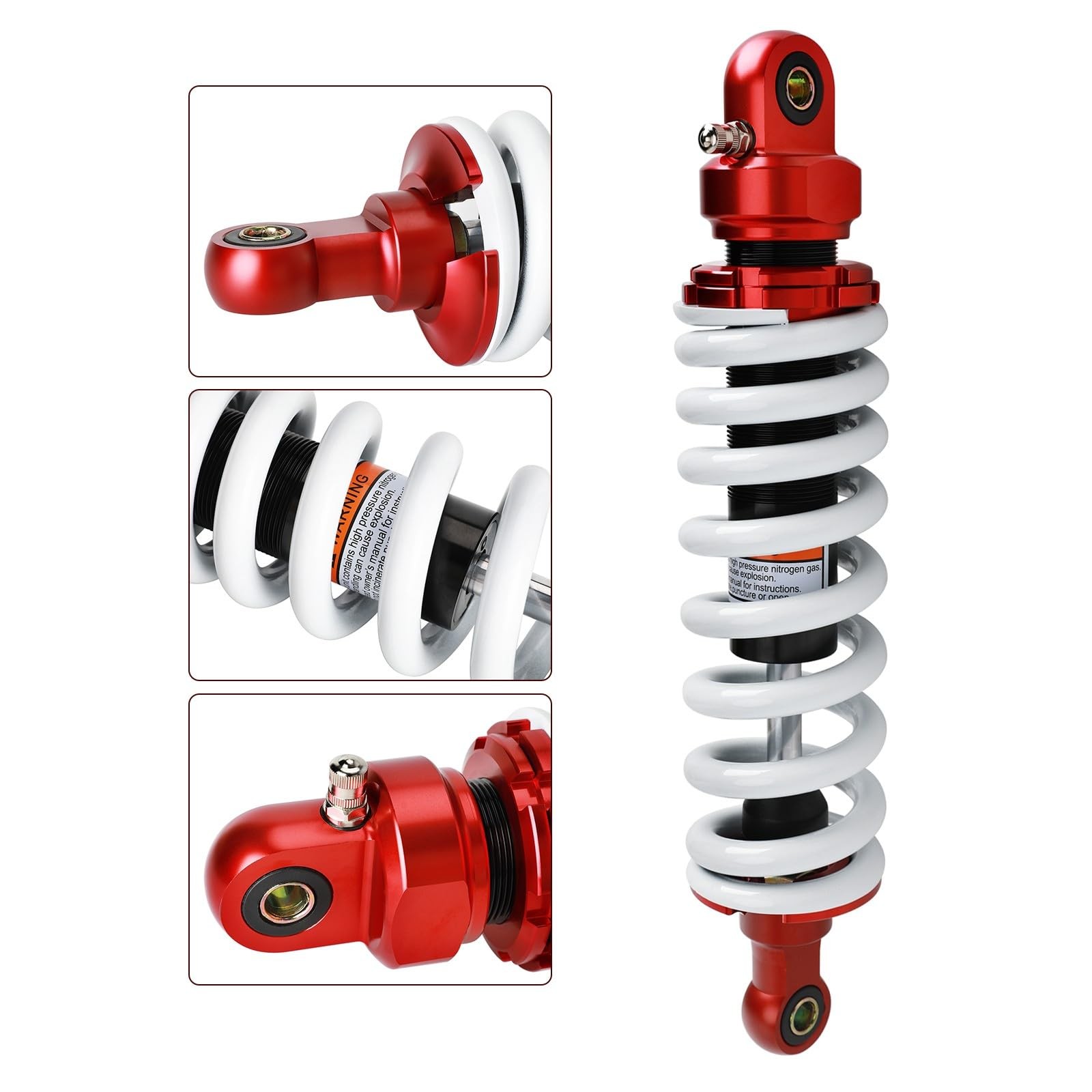 325mm 12.8″ Motorcycle Rear Shock 1200lbs Adjustable Dirt Motocross ATV Quad